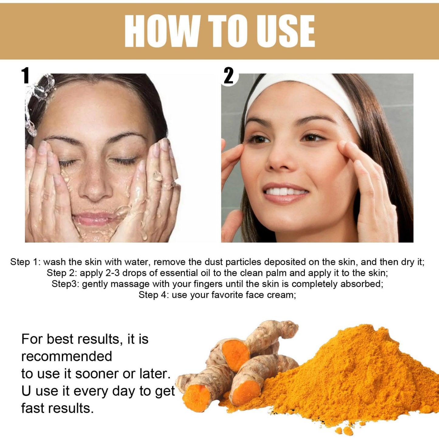 Cúrcuma Serum Facial Reparador, Suero Corrector De Manchas Oscuras De Cúrcuma, Cúrcuma Natural Piel Brillante Suero Hidratante Reparador de Manchas Oscuras, Hidrata La Piel Apagada Y Seca (3PCS)