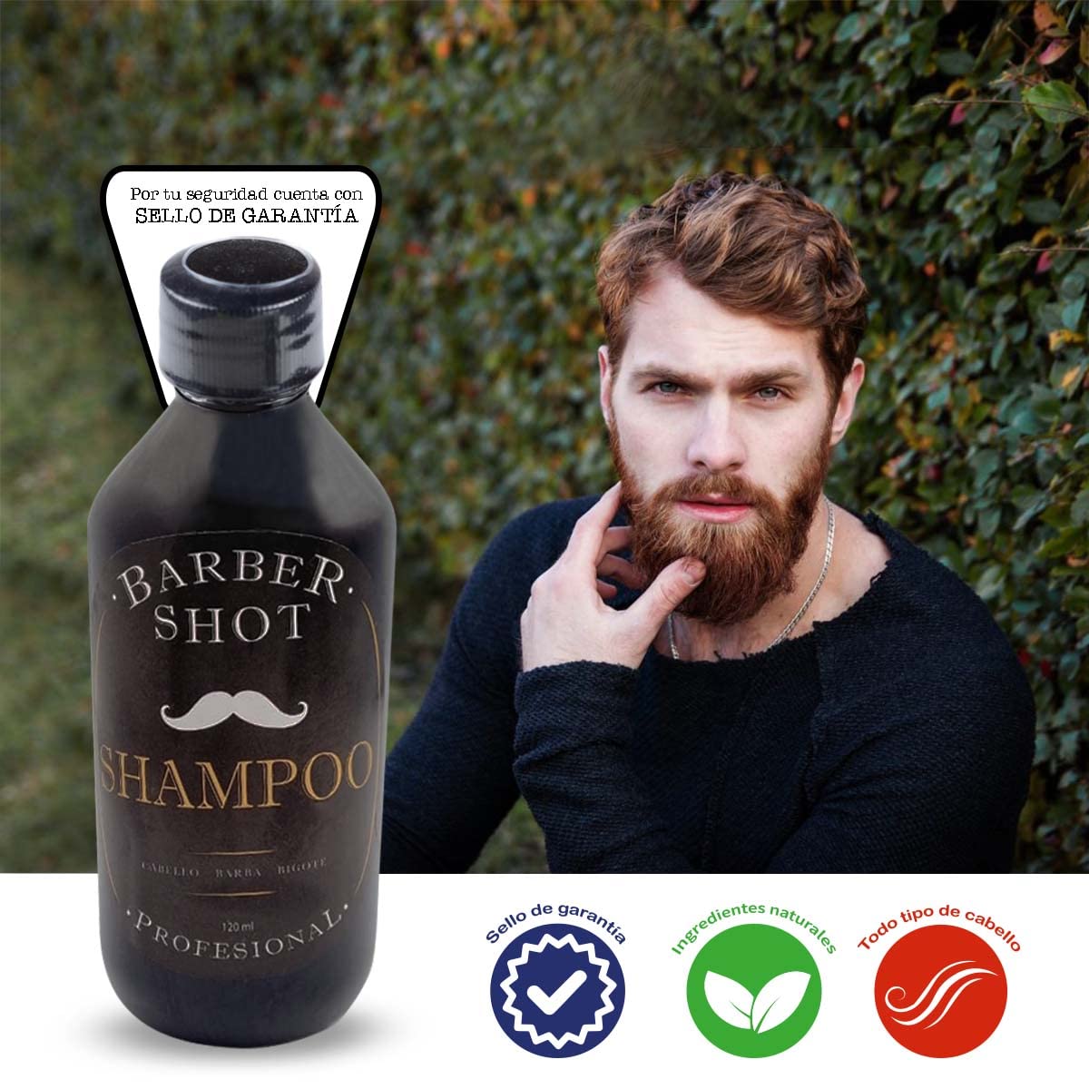 Shampoo de Crecimiento Bergamota con Cola de Caballo y Romero para Hombre y Mujer