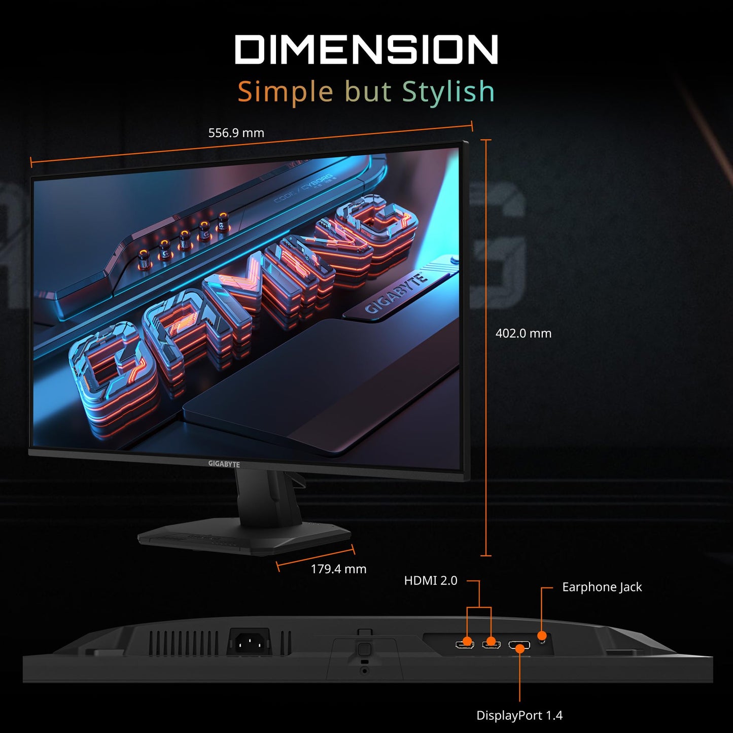 GIGABYTE Monitor Gamer GS25F2 LED 24.5", 1920x1080 Full HD, 200Hz, HDMI/DisplayPort, Bocinas Integradas, Negro