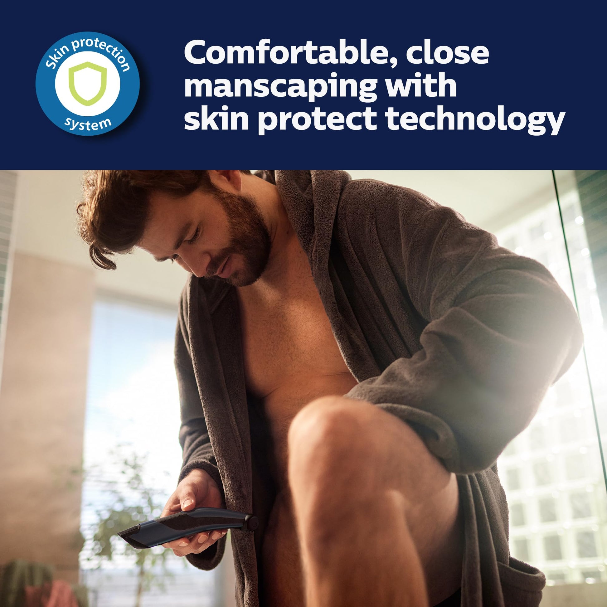 PHILIPS - Norelco Bodygroomer BG7030/49: recortadora corporal y afeitadora respetuosa con la piel, resistente a la ducha