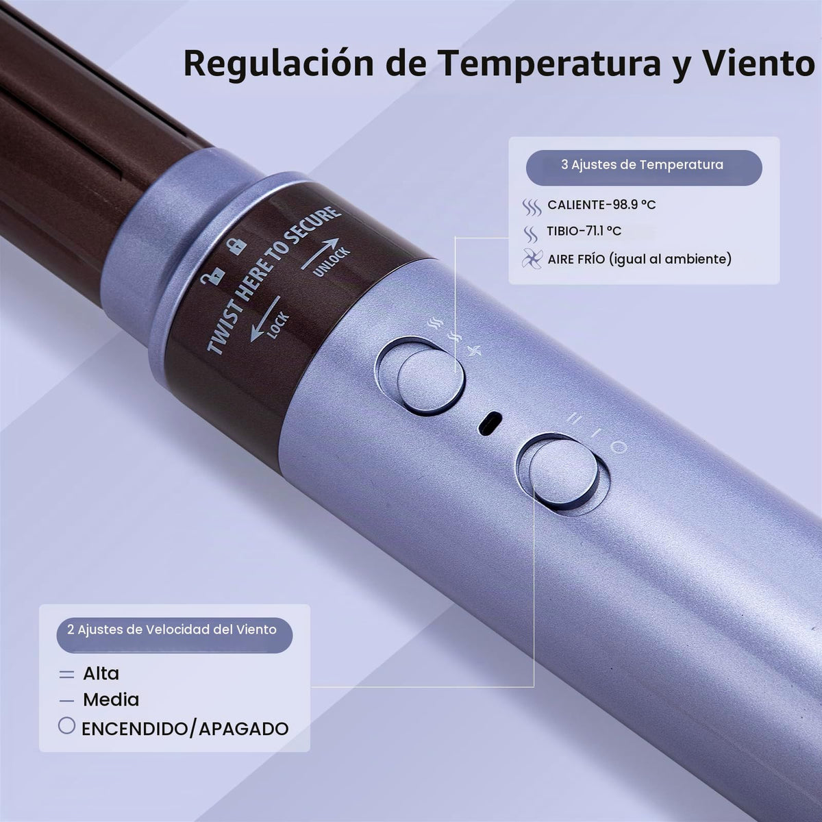 Estilizador De Aire Caliente AIKO PRO Negro Alta Velocidad Secado Rápido 5 en 1 para Mujer
