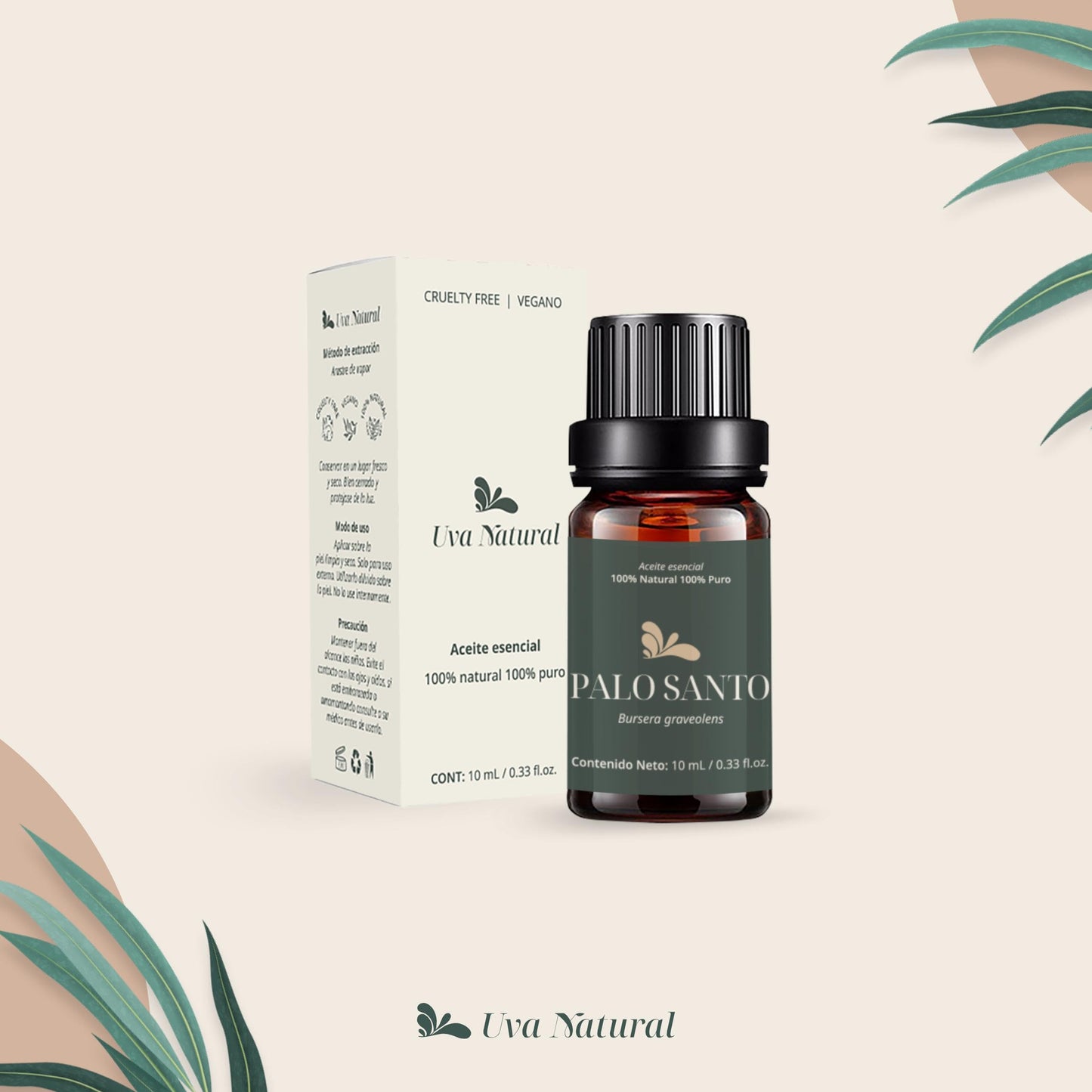 Aceites Esenciales Aromaterapia Palo Santo UVa Natural 100% para Difusores y Humidificadores con Caja de Regalo Exquisita
