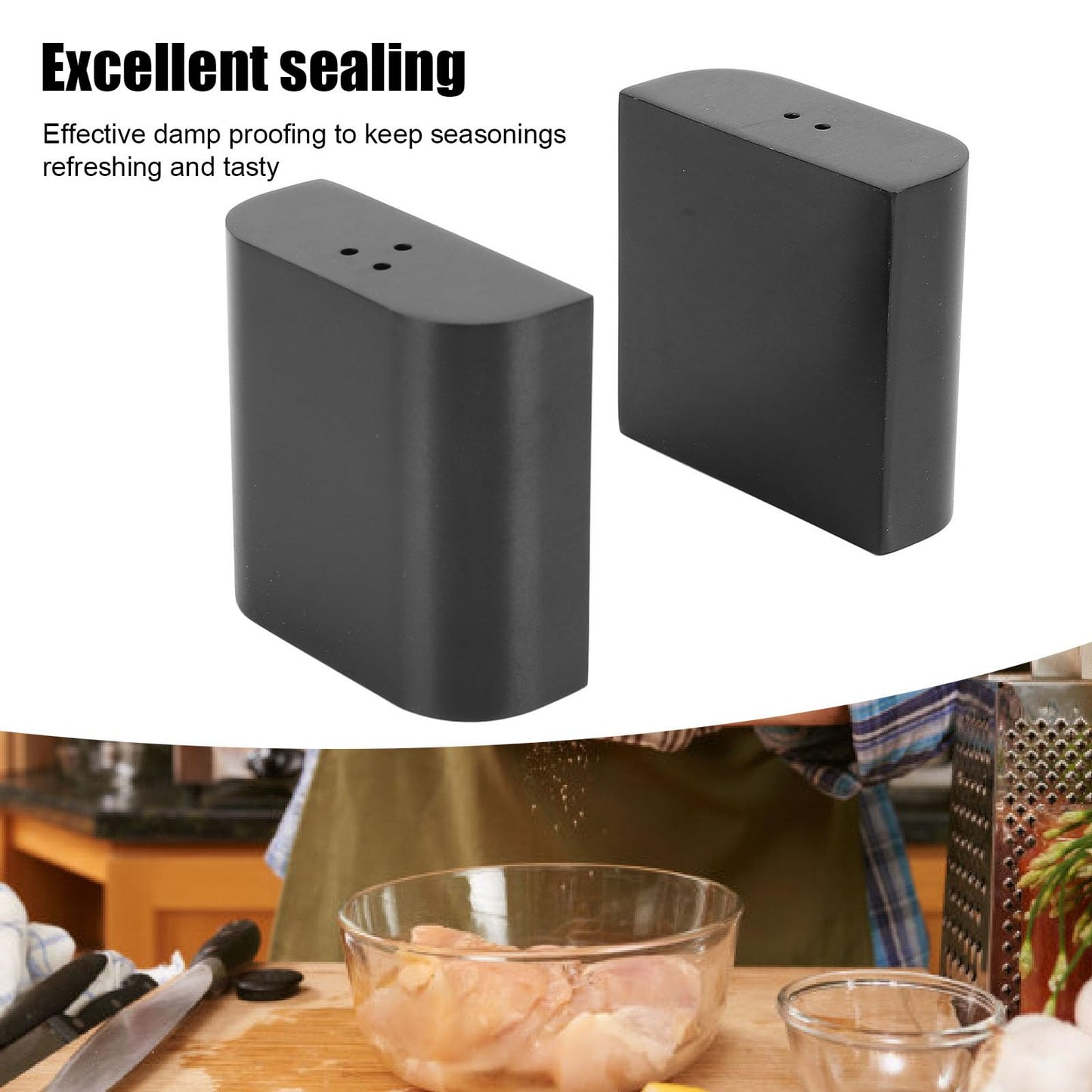 Juego de Salero y Pimentero, Tarro de Condimento de Acero Inoxidable 304 para Sales, Especias, Azúcar, Chile en Polvo, Botella de Condimento para Cocina Al Aire Libre, Elegante y