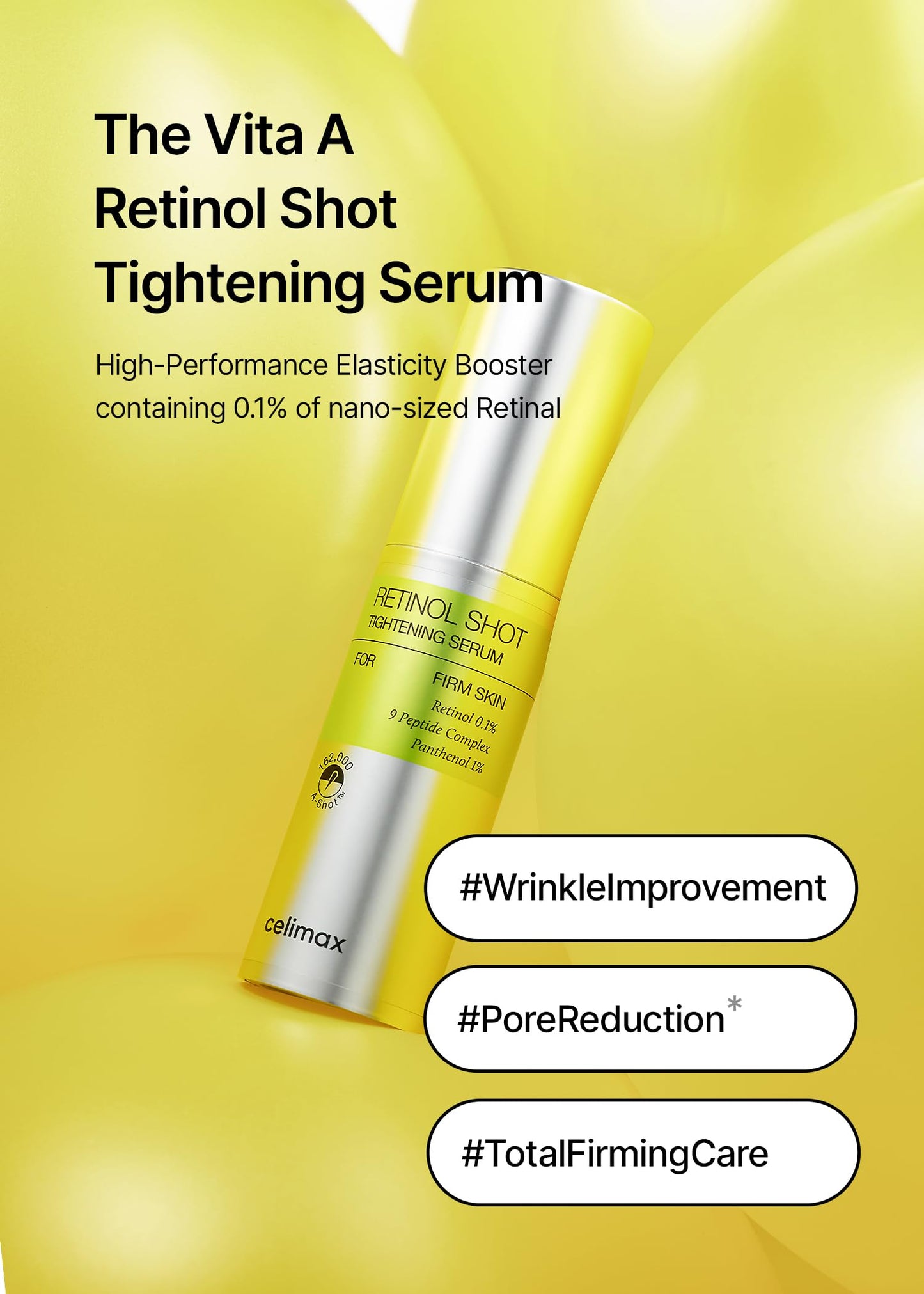 Suero Reafirmante Vita A con Retinol Puro y Péptidos 30 ml