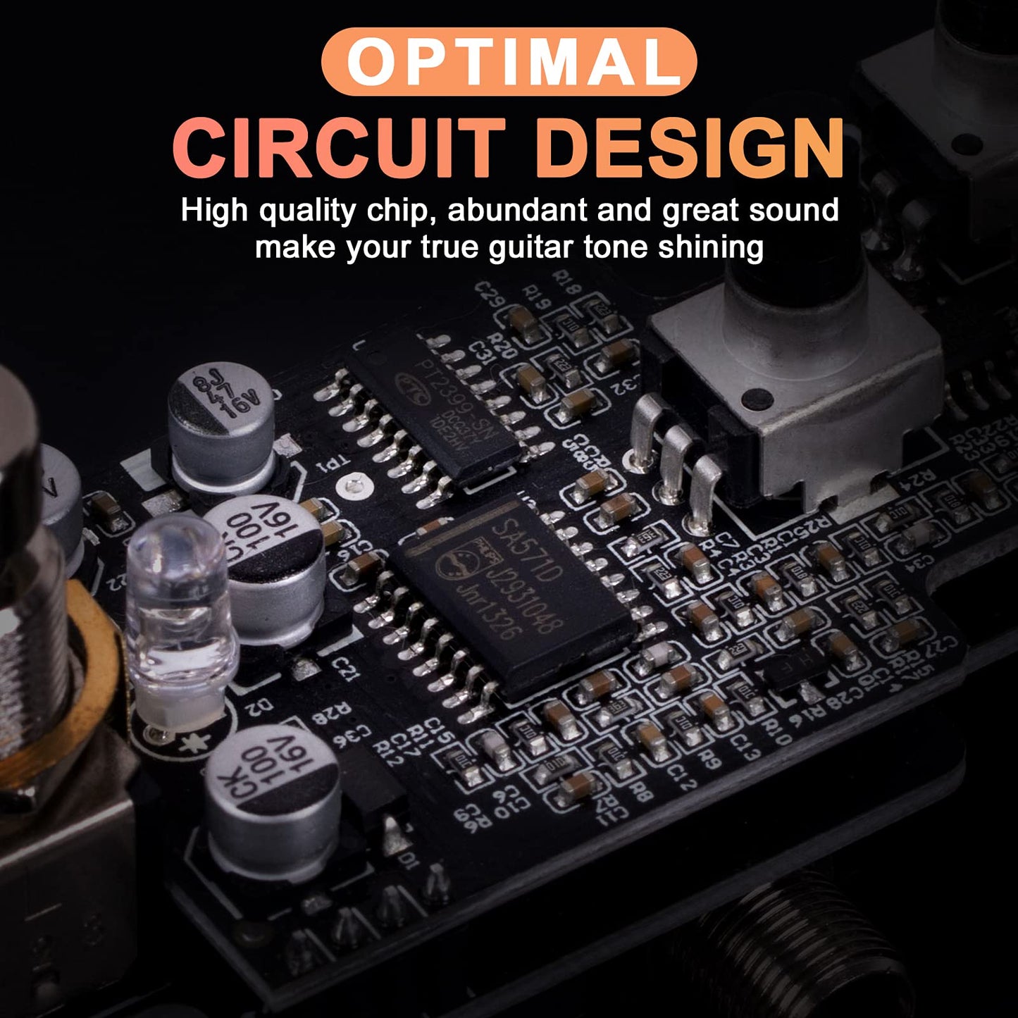 AKLOT - Pedal clásico de coro, pedal de efectos de guitarra eléctrica mini tipo único DC 9V True Bypass