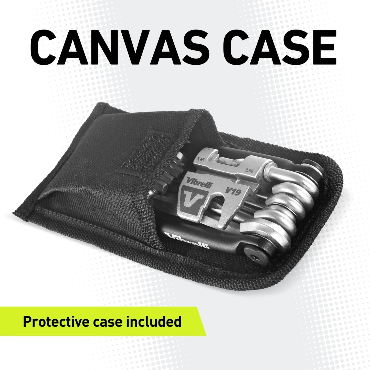 Multiherramienta para Bicicleta Vibrelli V19 Negra con Kit de Reparación sin Pegamento y Estuche