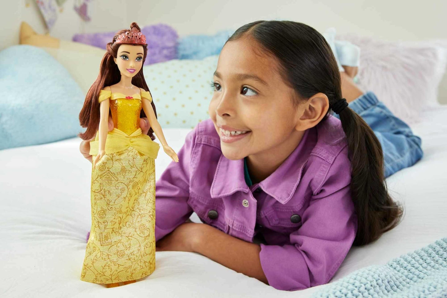 Muñeca Princesa Bella Mattel Disney Princess Amarilla Inspirada en La Bella y la Bestia