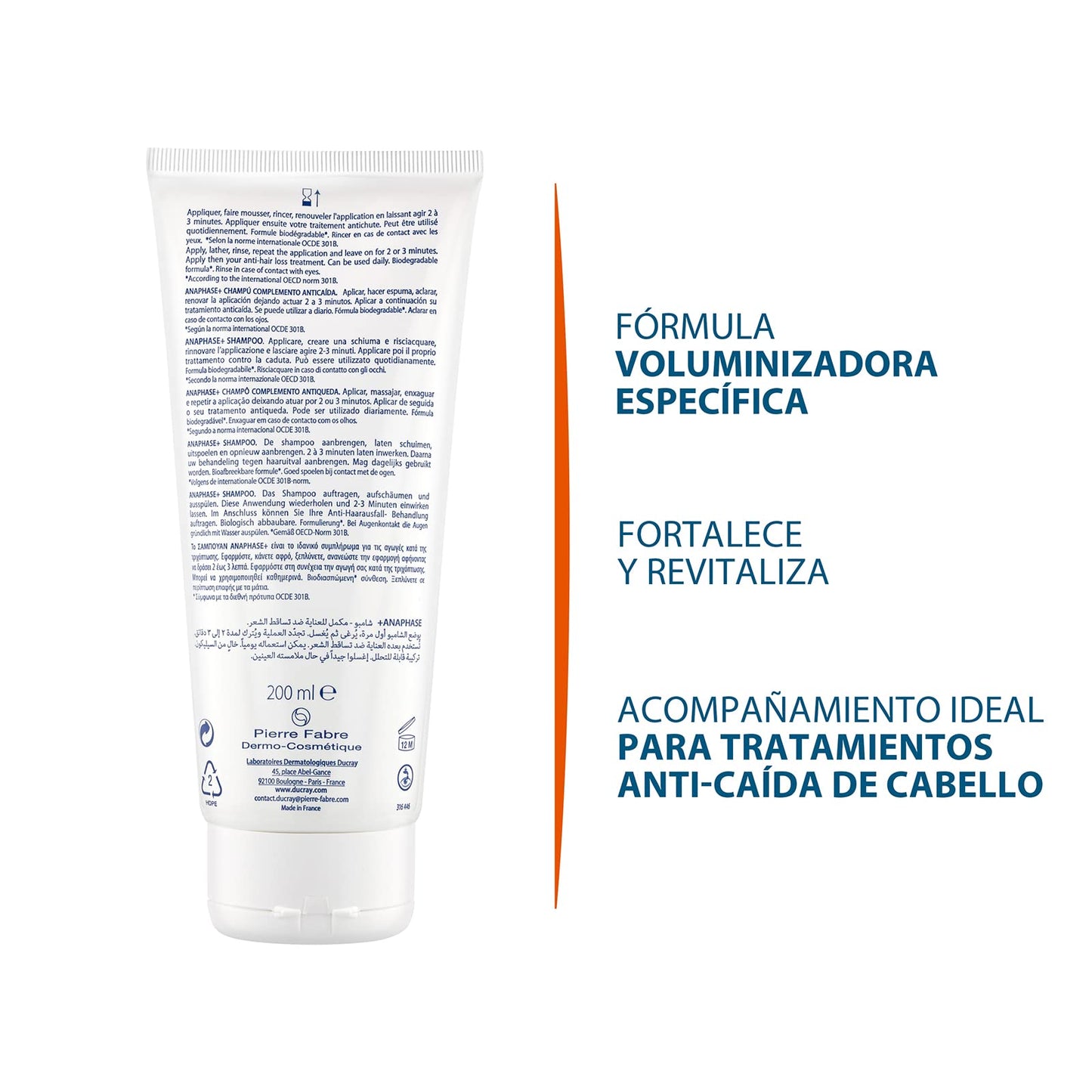 Ducray Anaphase+ Shampoo Anticaída Fortalecedor, 200ml