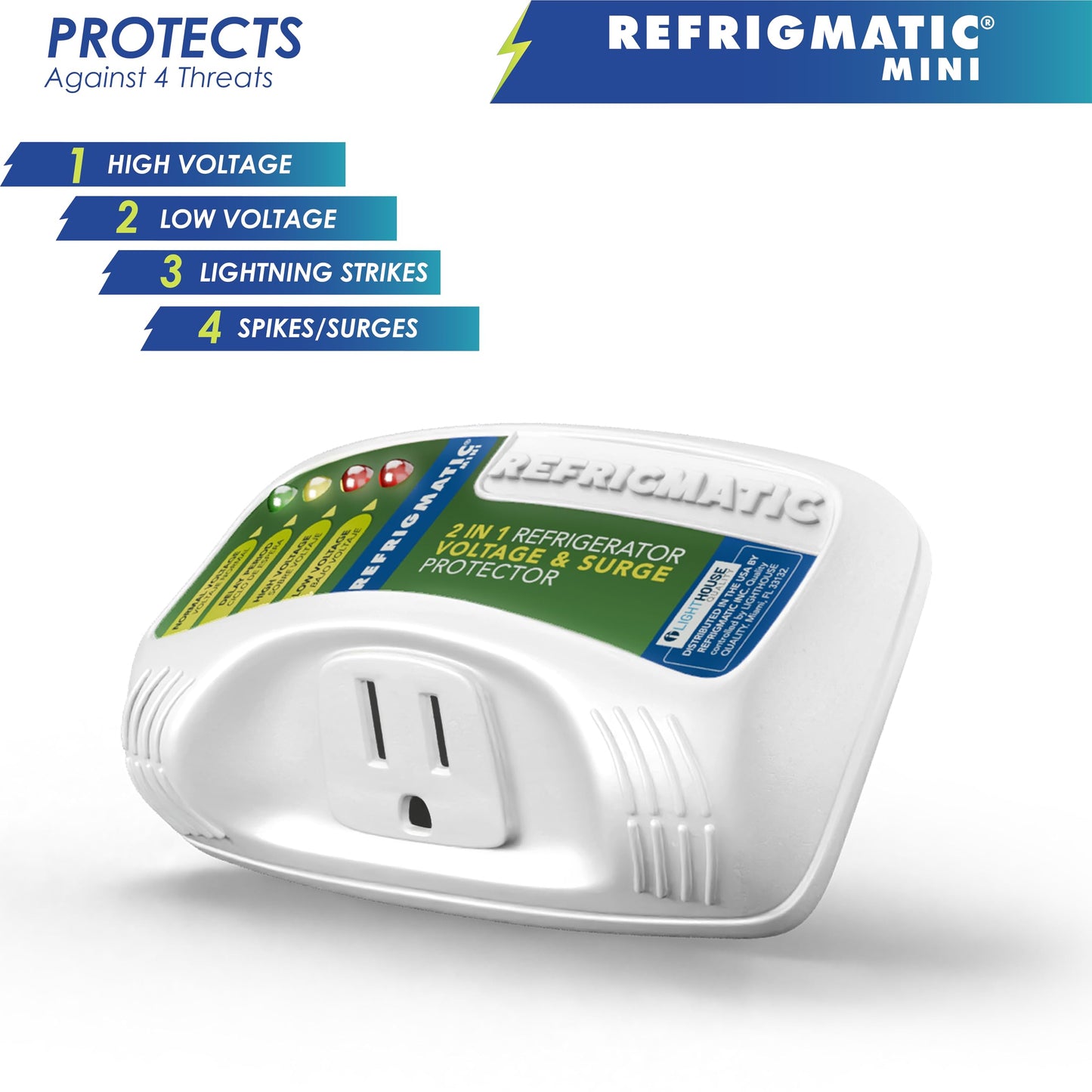 Refrigmatic WS-36300 - Protector de sobretensión electrónico para neveras de hasta 27 pies cúbicos (Paquete de 2)