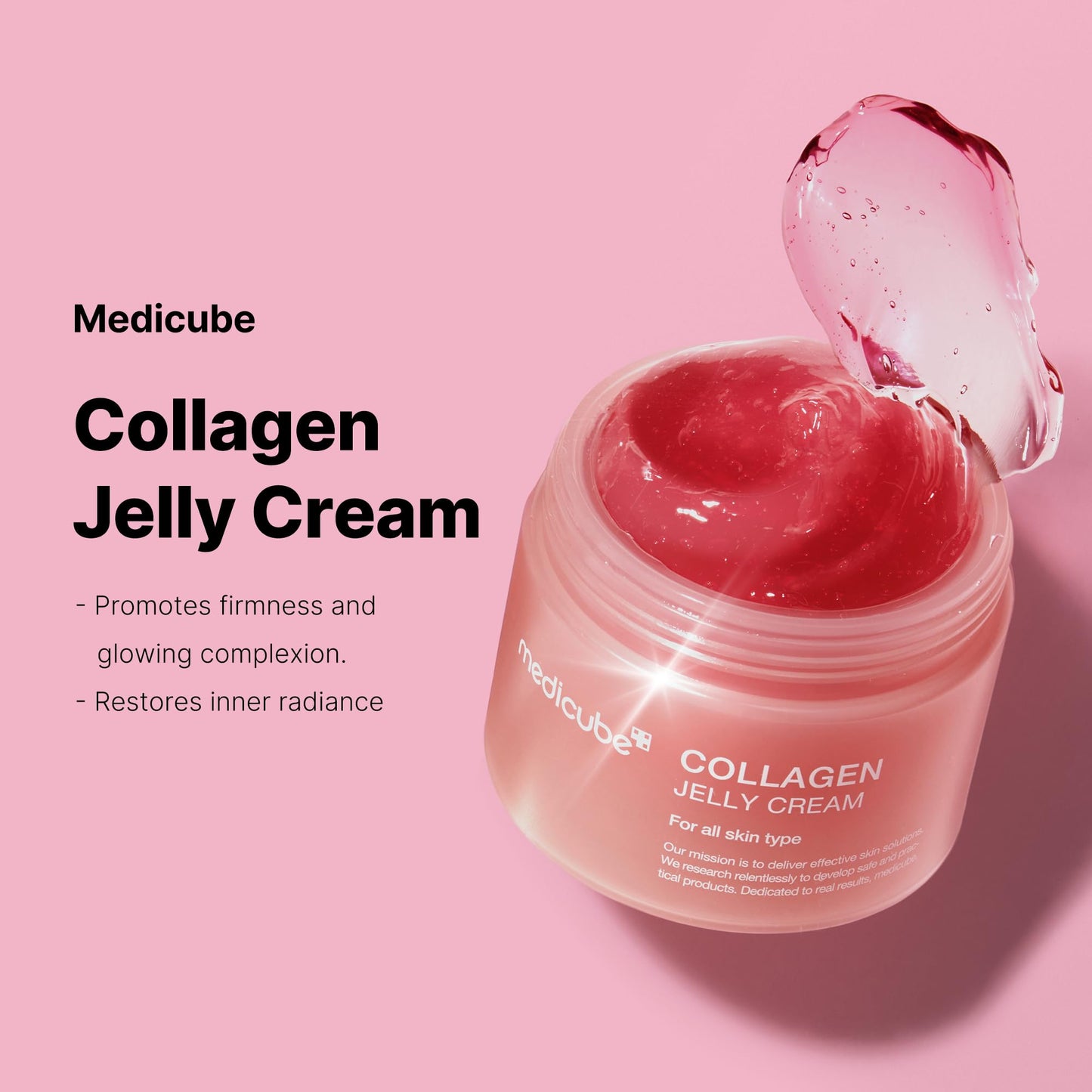 Medicube Crema de Gelatina de Colágeno- Niacinamida y Colágeno Hidrolizado Liofilizado - Aumenta La Hidratación de La Barrera de La Piel y Da Brillo 24H y Aspecto Lifado - Sin Color Artificial, Cuidad