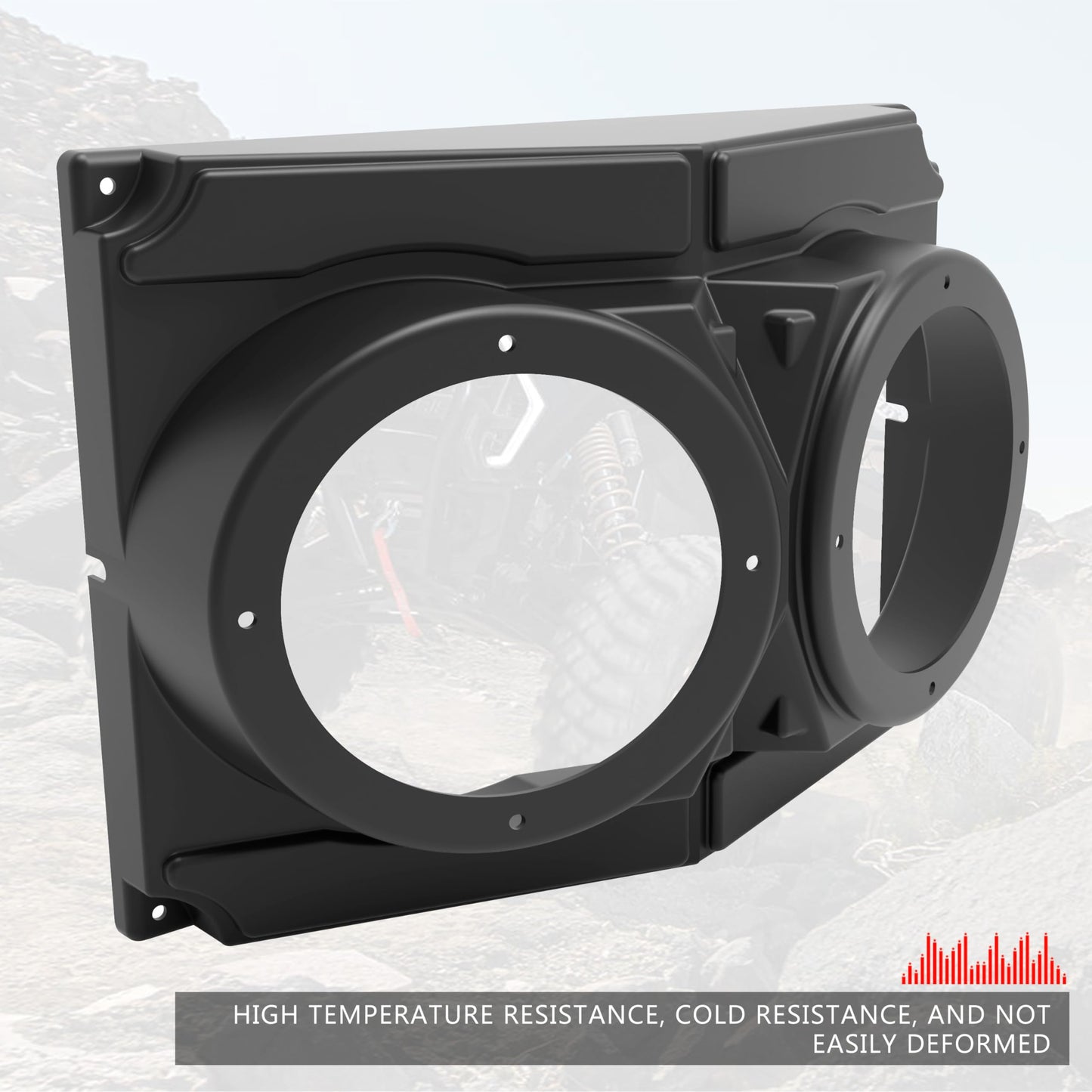KATIMOTO - Carcasa para altavoz UTV Polaris RZR, impermeable, universal de 6.5 pulgadas, sistema de altavoces de techo duro para Polaris RZR UTV Cart Accessories (1 unidad)