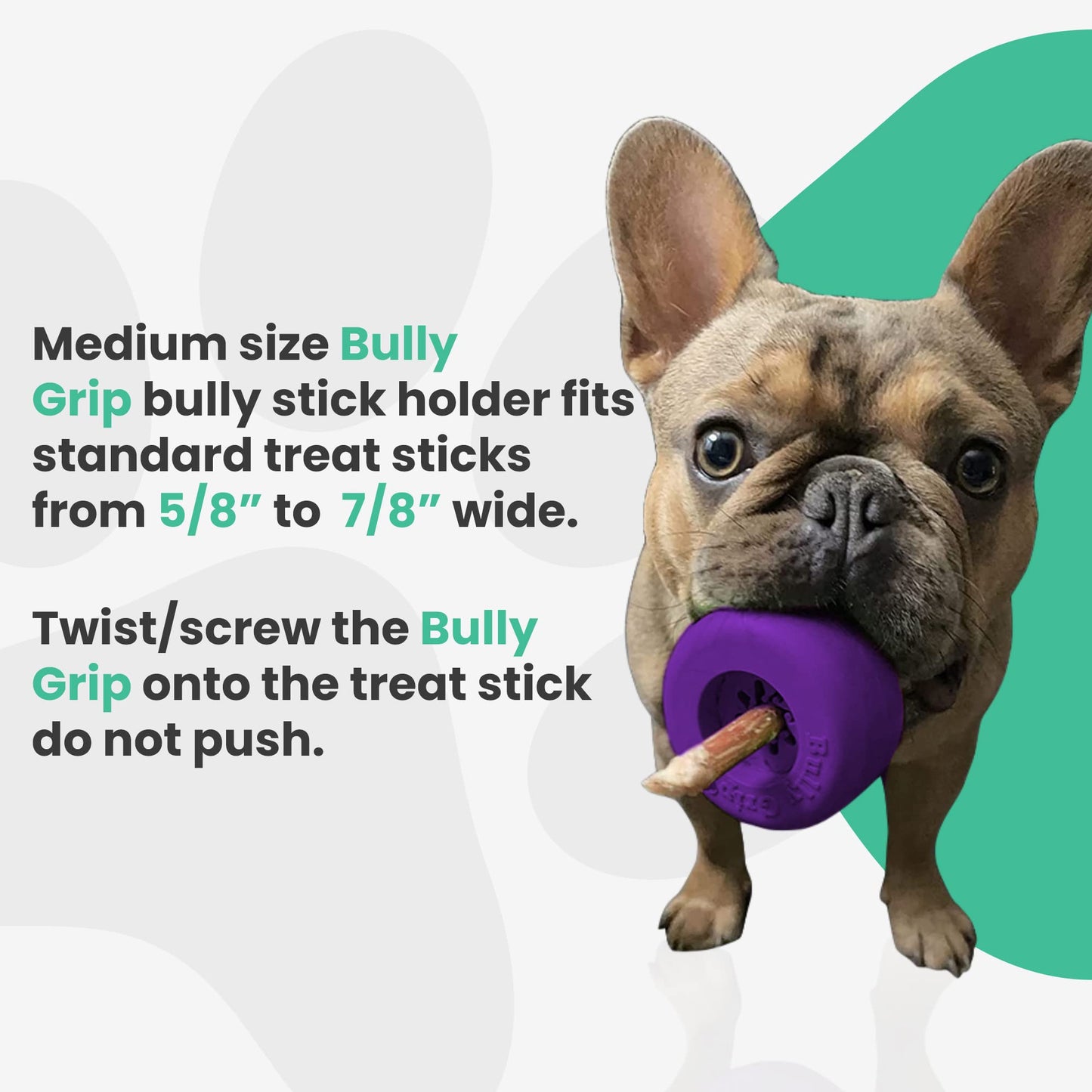 Bully Stick Holder – Tamaño mediano – Juguete interactivo para perro y dispositivo de seguridad para perro
