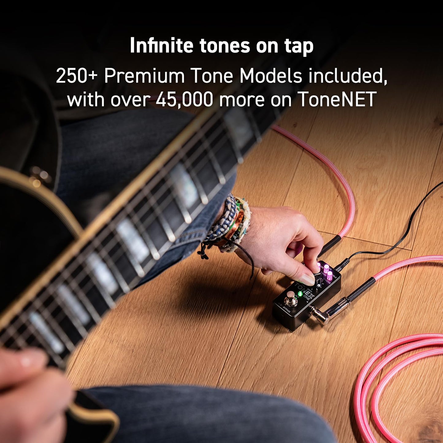 Micropedal IK Multimedia TONEX One AI multiFX: modelo tono cualquier amplificador de guitarra eléctrica, pedal de guitarra, pedal de distorsión, pedal overdrive u otros efectos de guitarra