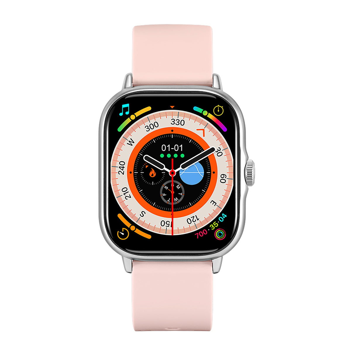 Smartwatch STF Rosa Protección contra Salpicaduras y Polvo con Modo Deportivo y Notificaciones