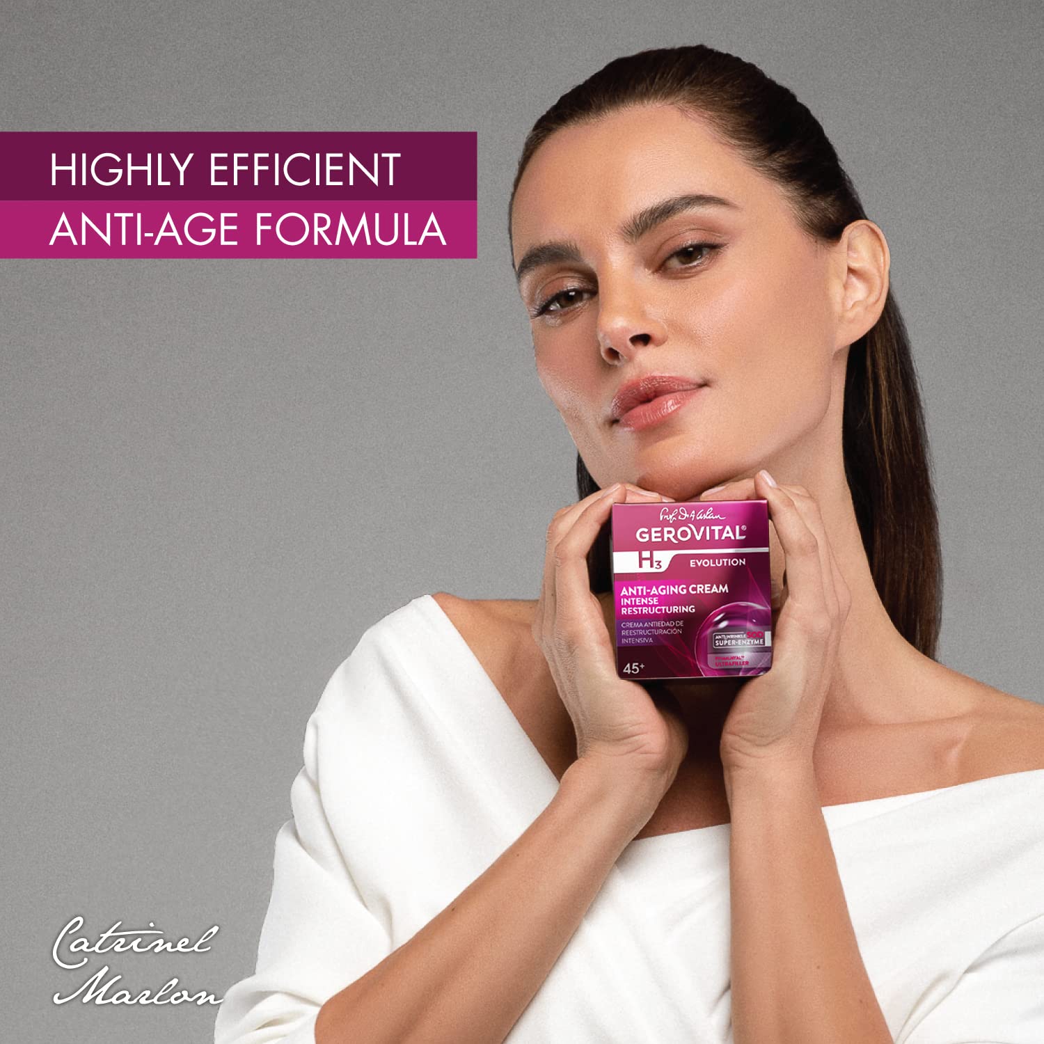 GEROVITAL H3 EVOLUTION, Anti-Aging Cream Intensive Restructuring With Superoxide Dismutase (The Anti-Aging Super Enzyme) 45+ (1.69 FL.OZ) by GEROVITAL H3 EVOLUTION