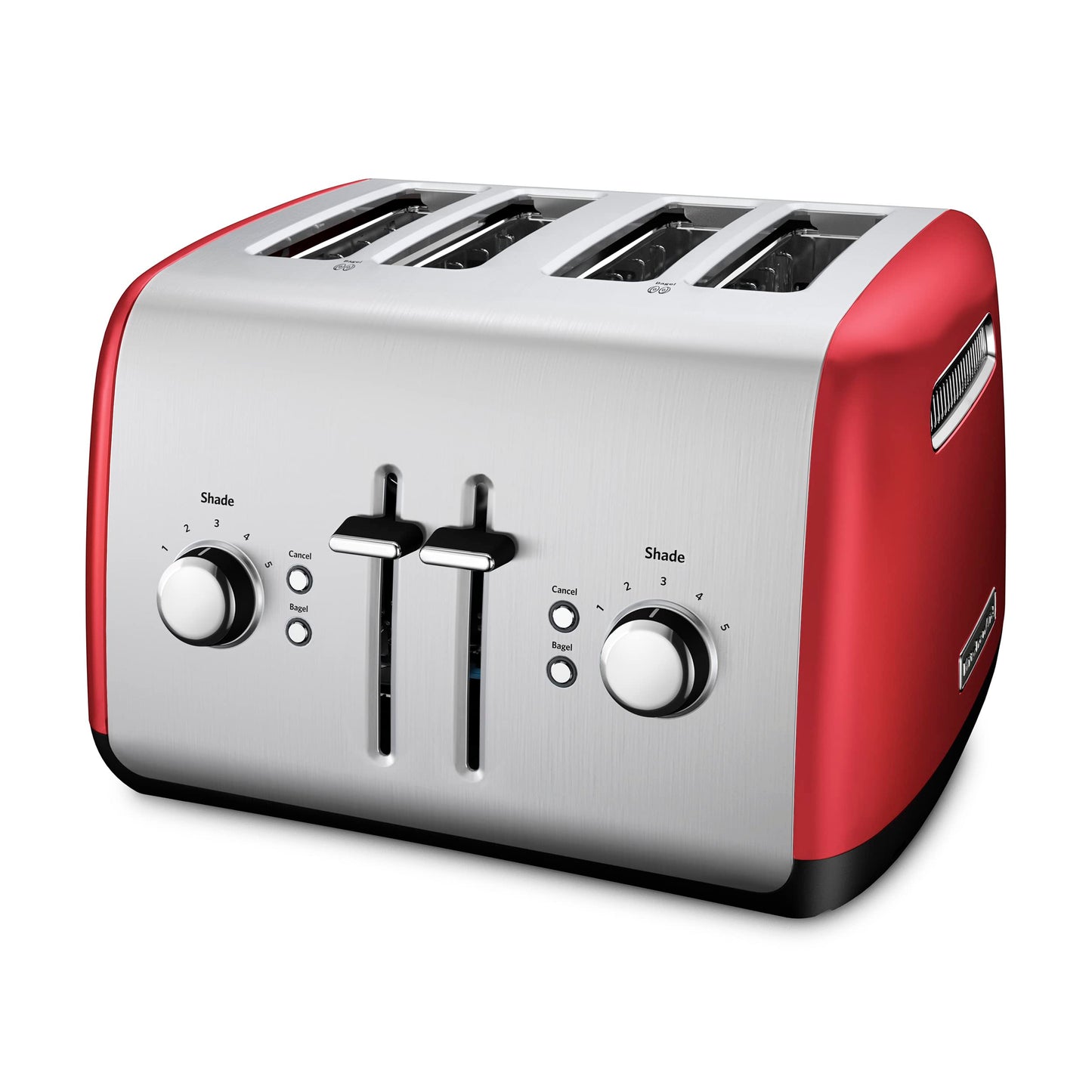 KitchenAid KMT4115 4slice(s) Rojo, Plata - Tostador (4 rebanada(s), Rojo, Plata, Acero inoxidable, 280 mm, 290 mm, 190 mm)