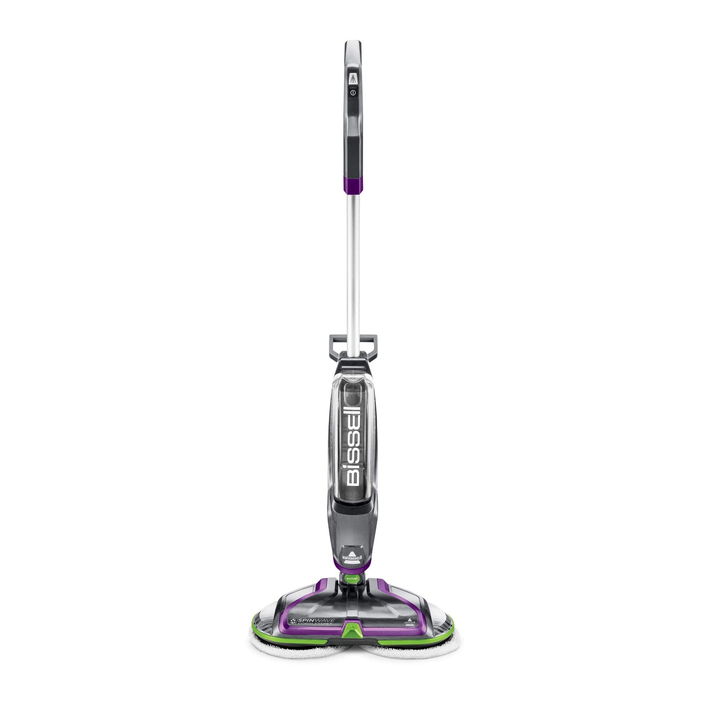 Bissell SpinWave 23157 - Mopa inalámbrica para Piso Duro, Color Verde y Plateado