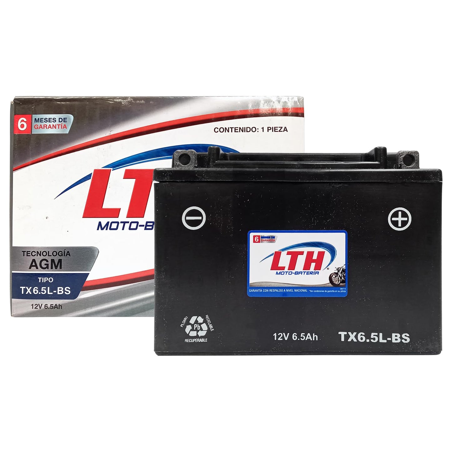 LTH MOTO BATERIA AGM 12V 6.5AMP MODELO TX6.5L-B