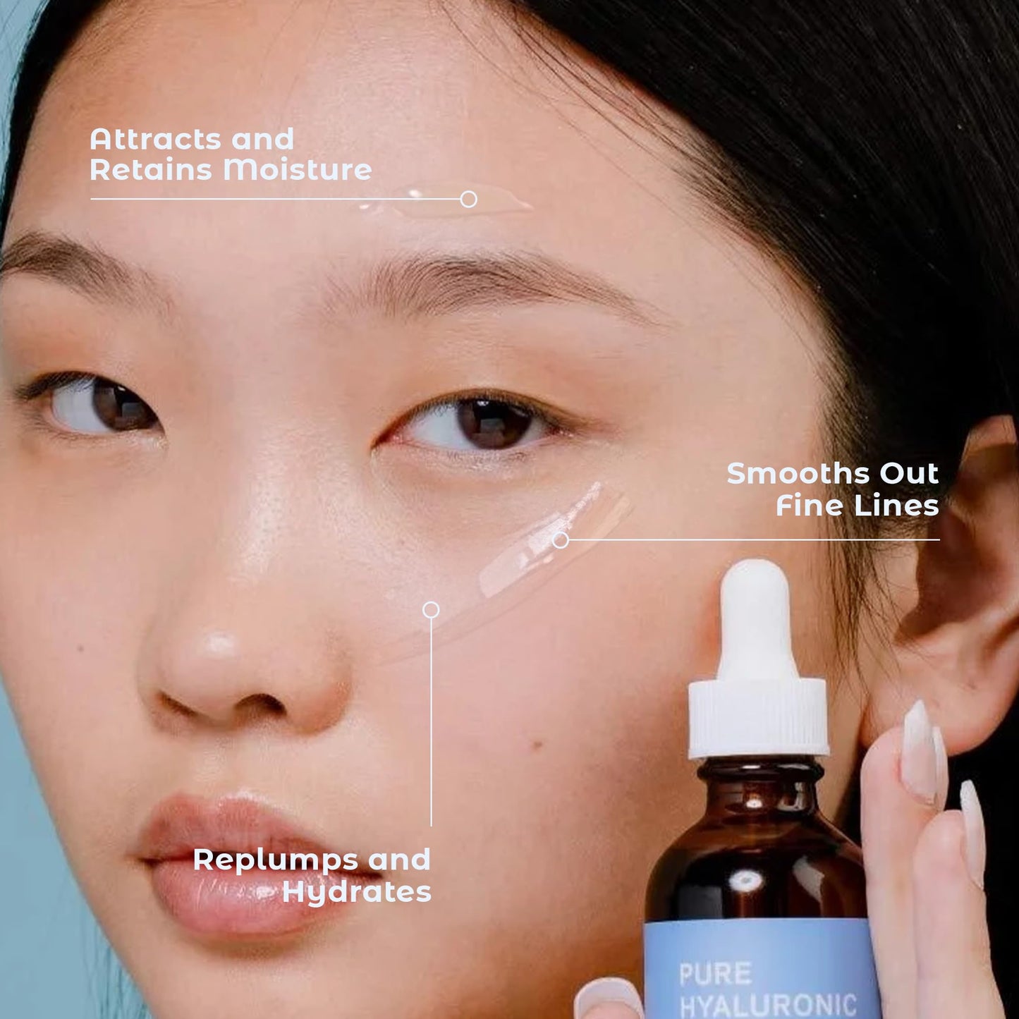 Cosmedica Skincare SUERO PURO DE ACIDO HIALURONICO 2 oz. Retiene su peso hasta 1000 veces en agua. Incrementa los niveles necesarios de humectación en la piel.