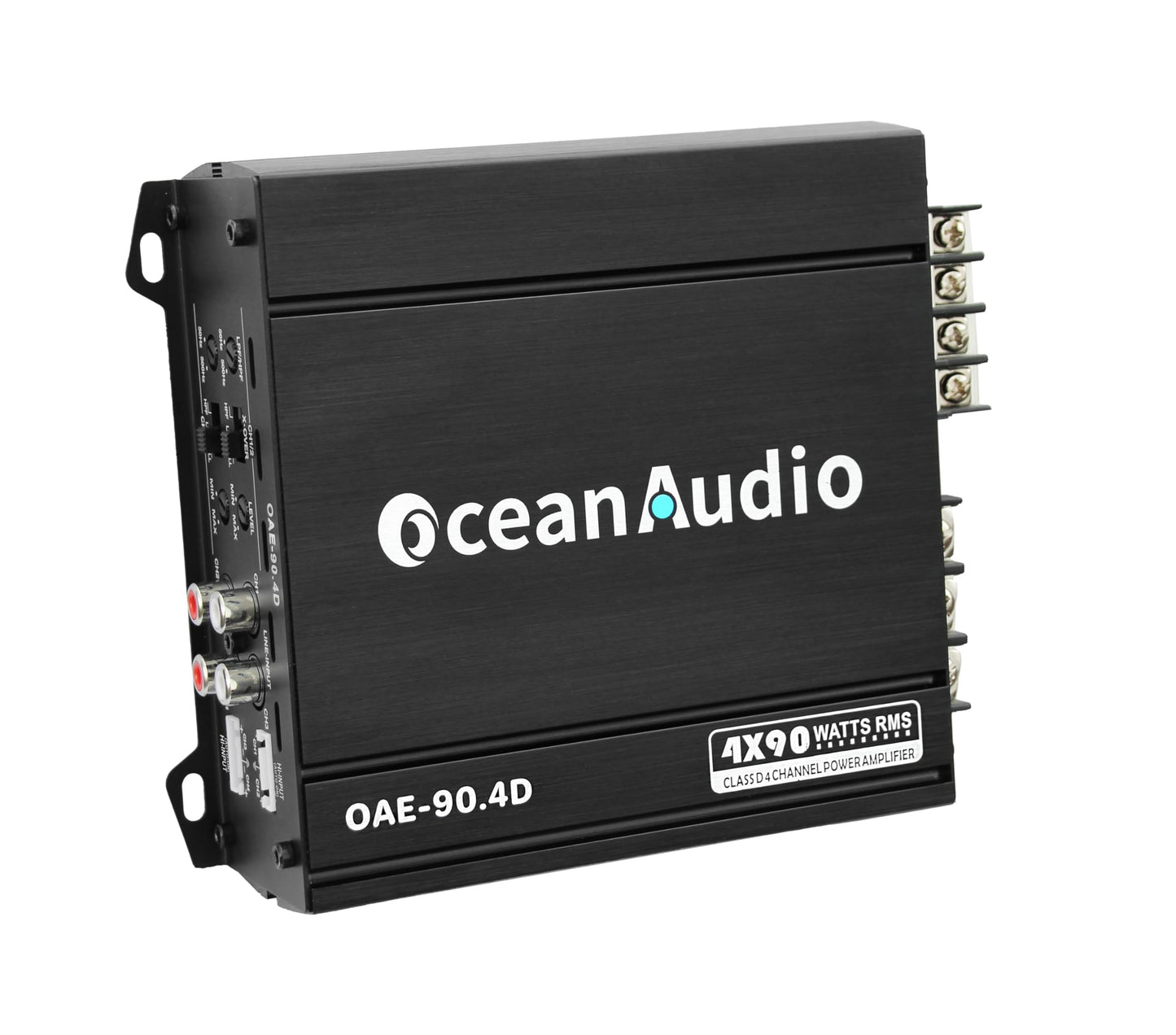 Amplificador de Coche OceanAudio Negro Compacto Clase D de 4 Canales 720 W