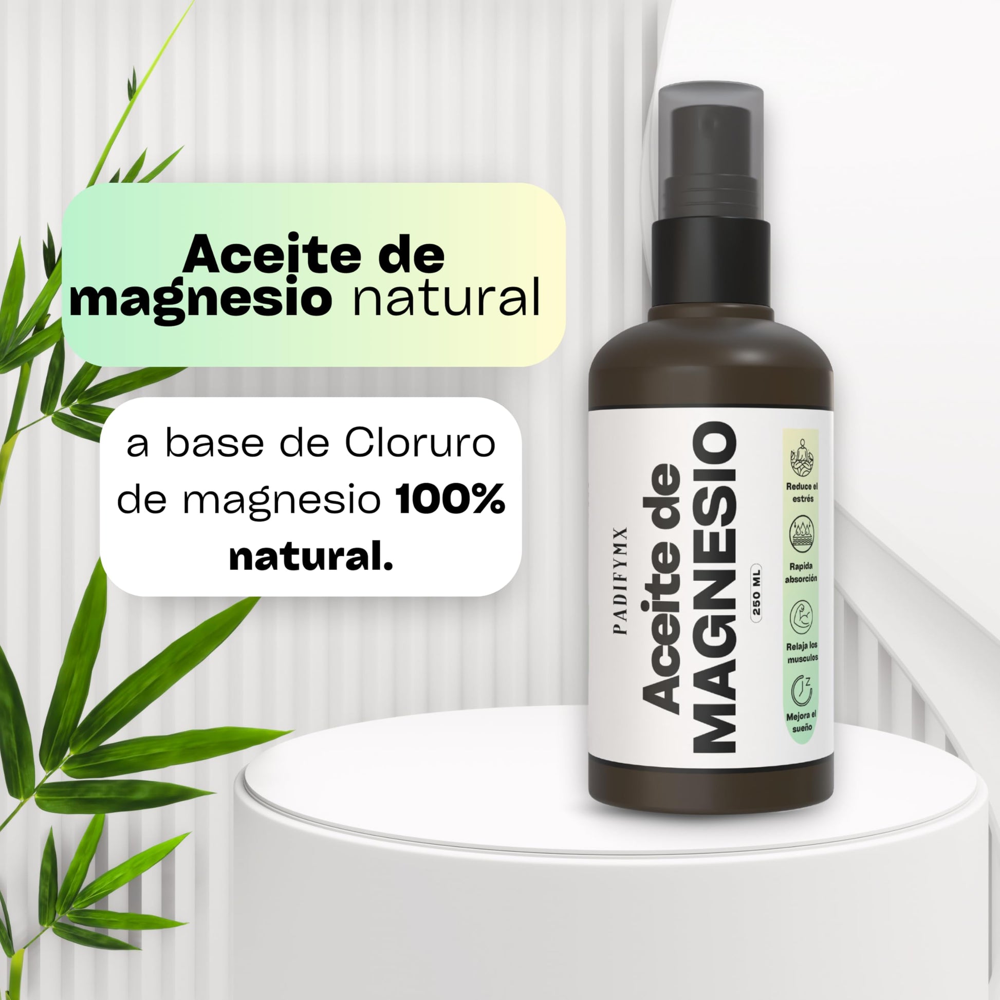 Aceite Orgánico de Magnesio Premium para Alivio Muscular y Estrés - 250ml - Calidad Superior en Productos Naturales.