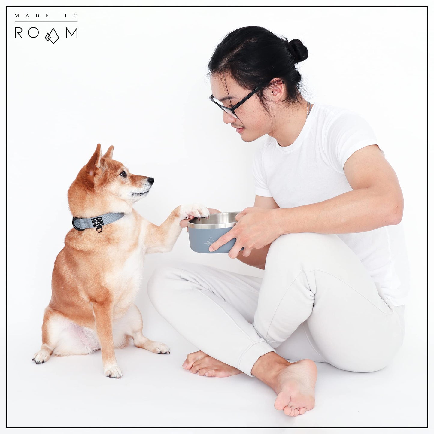 MADE TO ROAM Premium Everest Bowl – Cuenco de Acero Inoxidable de Doble Pared Aislado al vacío para Perro con Agarre Antideslizante (Virginia Mountains, 32 oz)