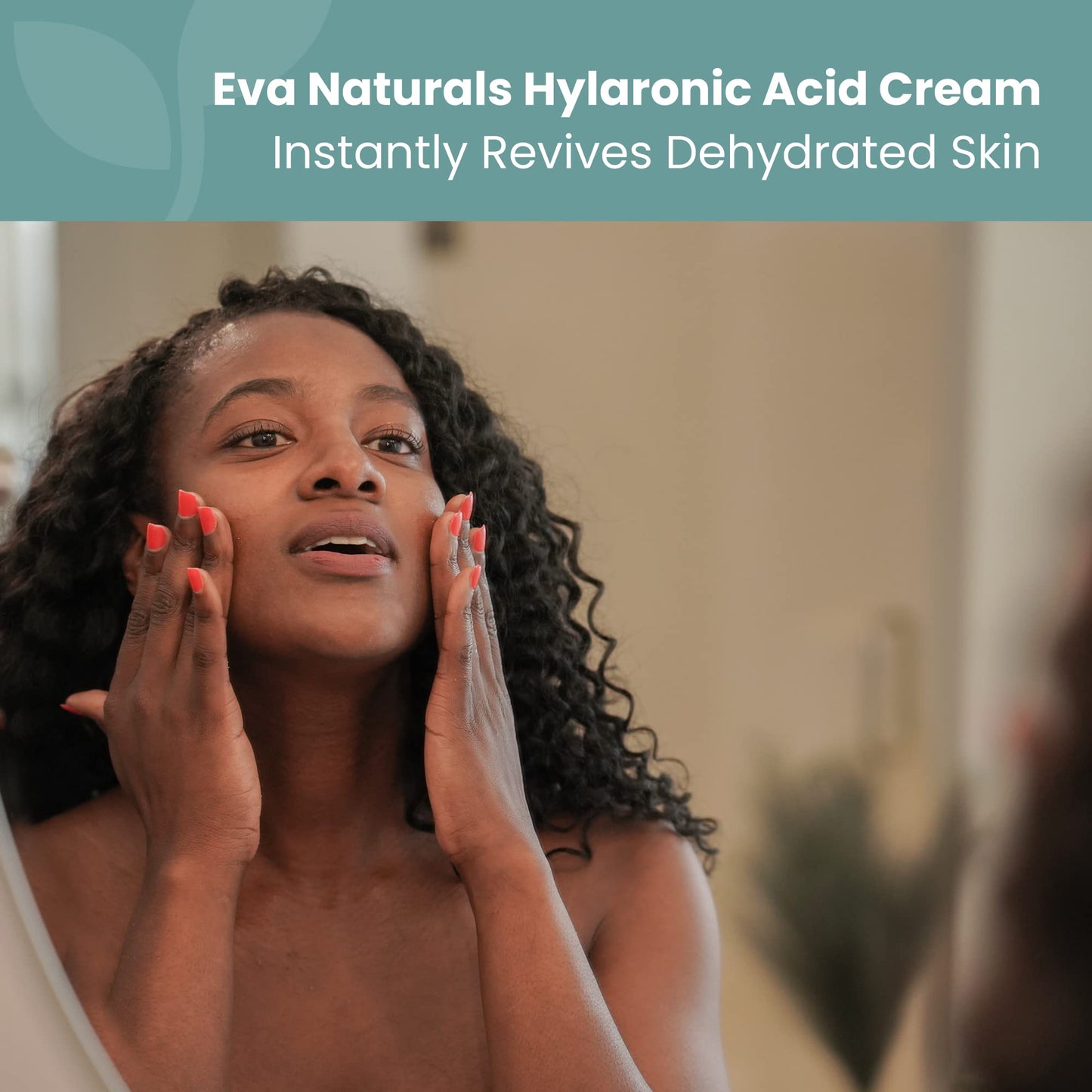 Hyaluronic Acid Moisturizing Cream by Eva Naturals - Best Wrinkle Cream - Facial Moisturizer, Dry Skin Cream, Retinol, Vitamin B, C & E, CoQ10 - Anti-Aging: Reduces Dry Skin, Fine Lines & Wrinkles