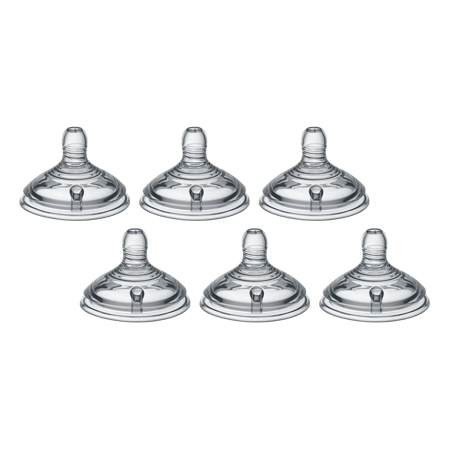 Tetinas de Biberón Tommee Tippee Natural Start Rápido Flujo Parecido al Pecho Anticólico 6+ Meses Silicon Suave 6 Unidades