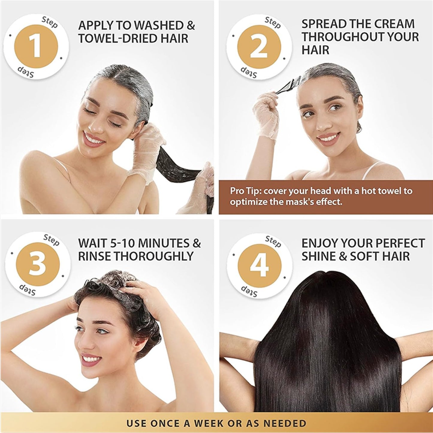 Hair Mask Karseell Collagen 16.9 OZ 500ml Deep Conditioner Coconut Oil Keratin Mask for Dry Damaged Hair Color Treated Hair Curly Hair Bleached Hair for All Hair Types