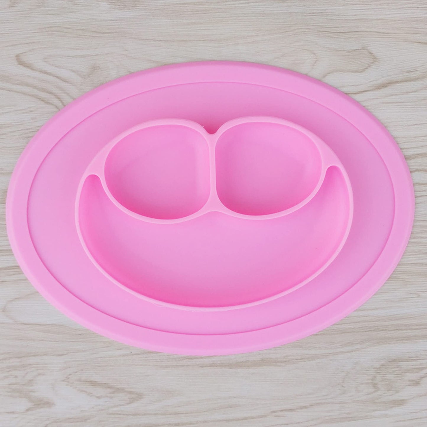DARA BABY | Kit de 2 Platos de Silicona para Bebé | Set de Alimentación | Baberos de Silicona | Forma Redonda Antideslizante | Libre de BPA, Resistente a Temperaturas | Evita Derrames (Rosa/Morado)