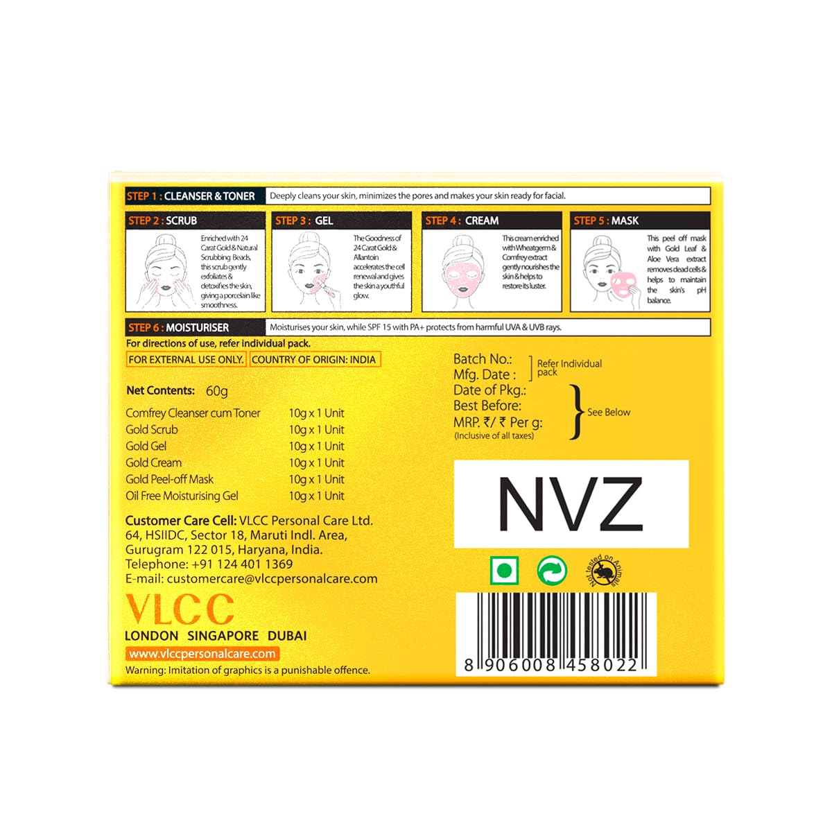 VLCC Natural Sciences Gold Facial Kit by VLCC
