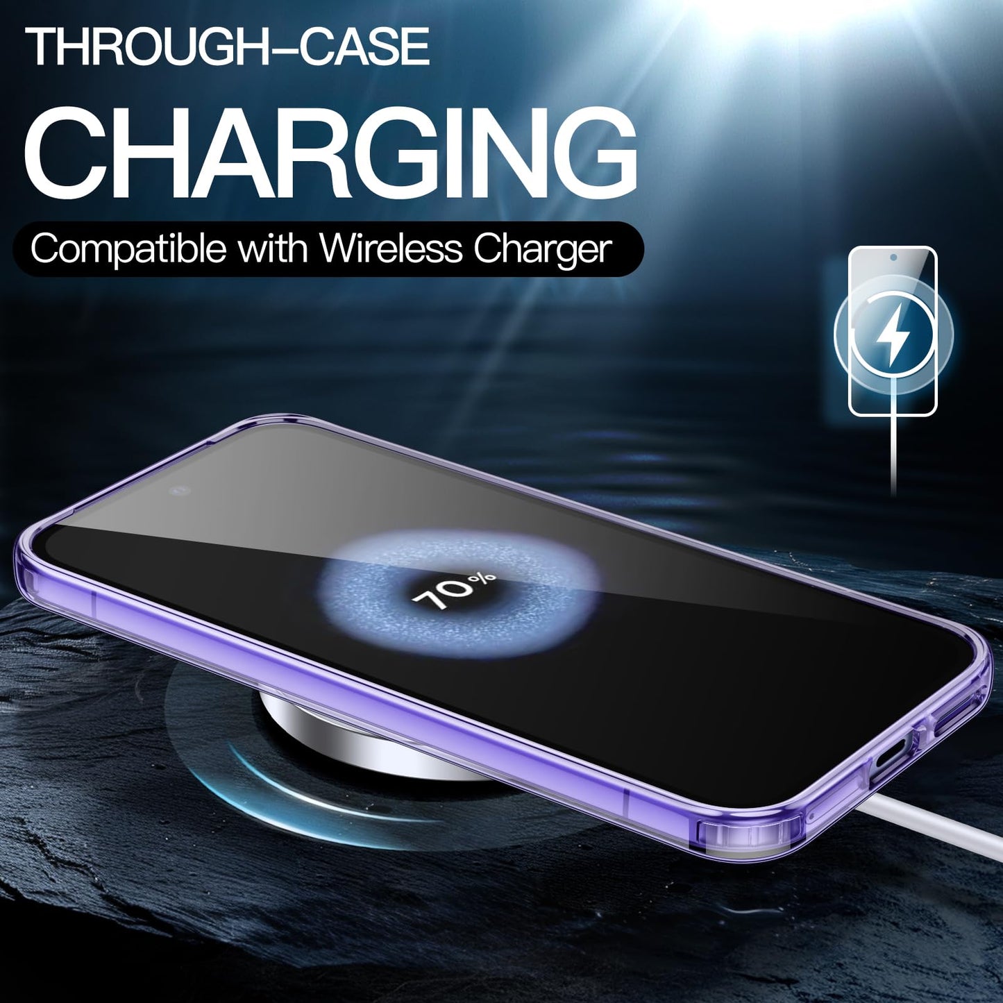 JETech Funda para Google Pixel 9a 6.3 Pulgadas 2025, Carcasa Anti-Amarillo Antigolpes Protectora, Respaldo Anti-Arañazos PC Dura (Lila)