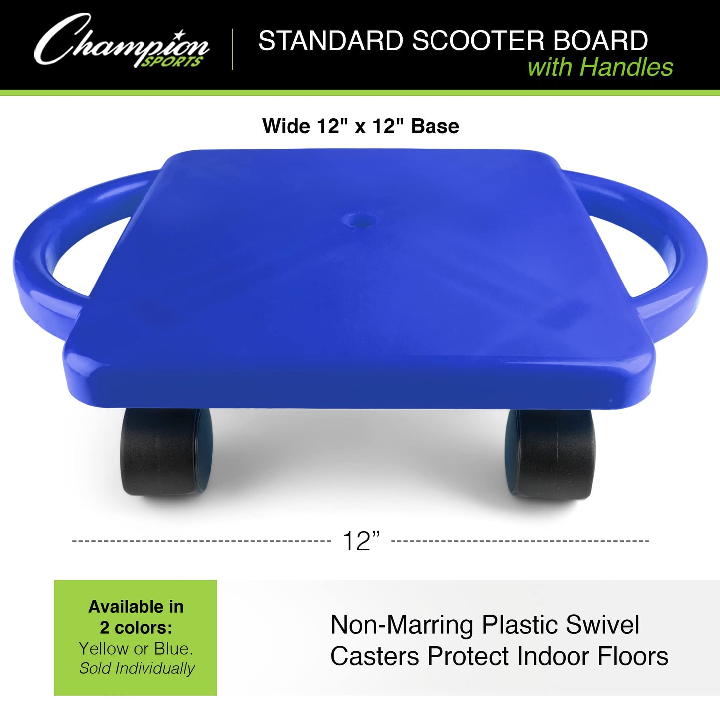 Champion Sports Standard Patineta con Asas, en Diferentes Colores