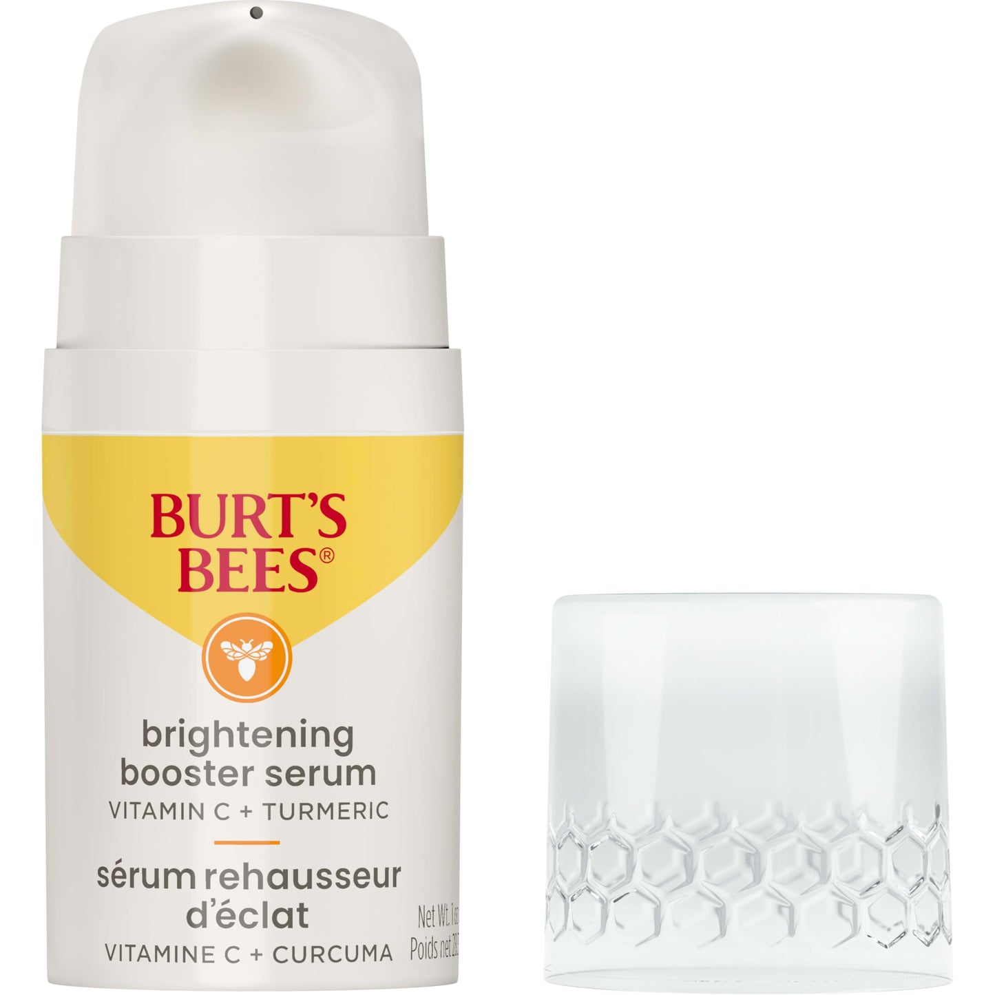 Burt's Bees Brightening Booster Serum, Vitamin C and Turmeric, 1 Ounce