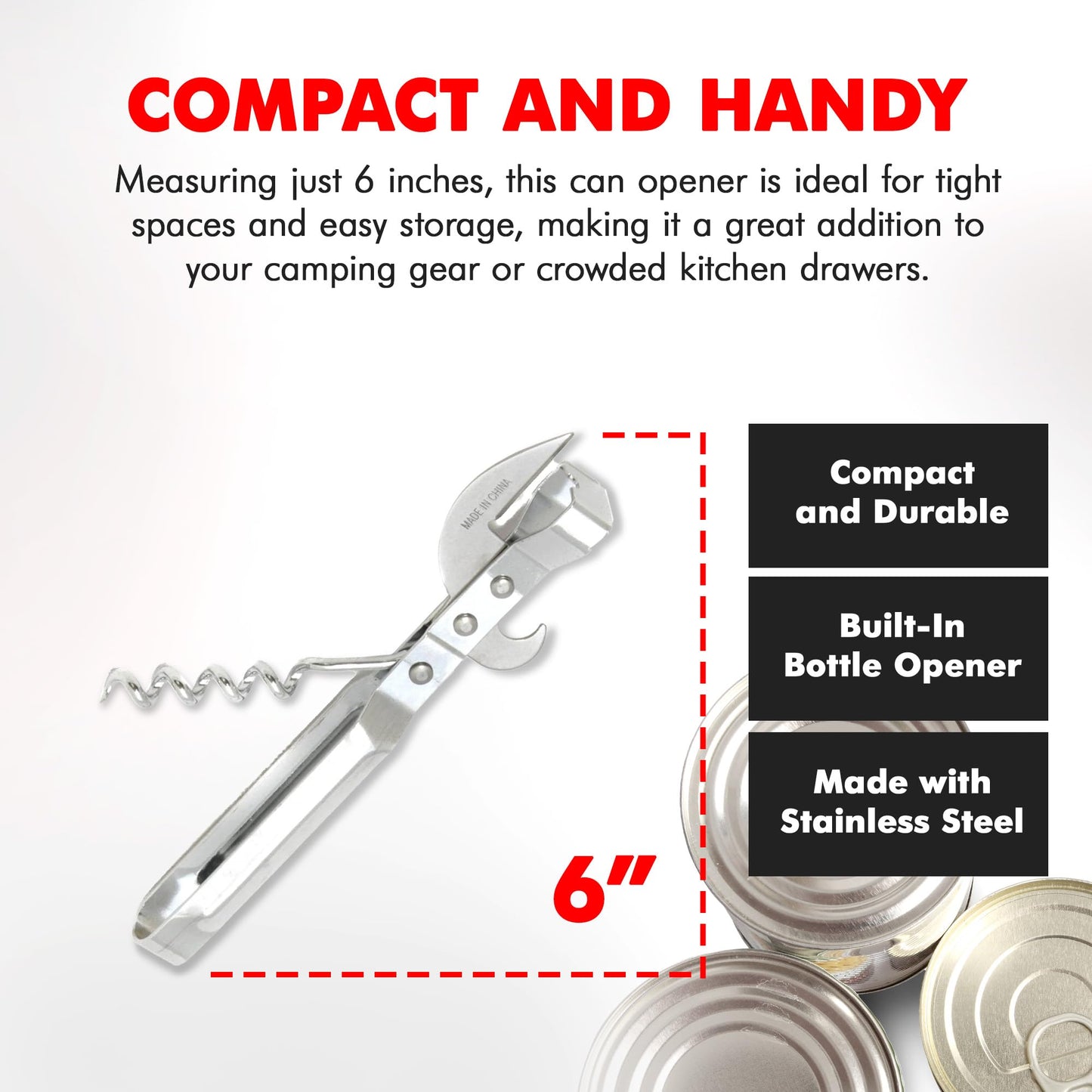 Chef Craft Can Opener with Corkscrew