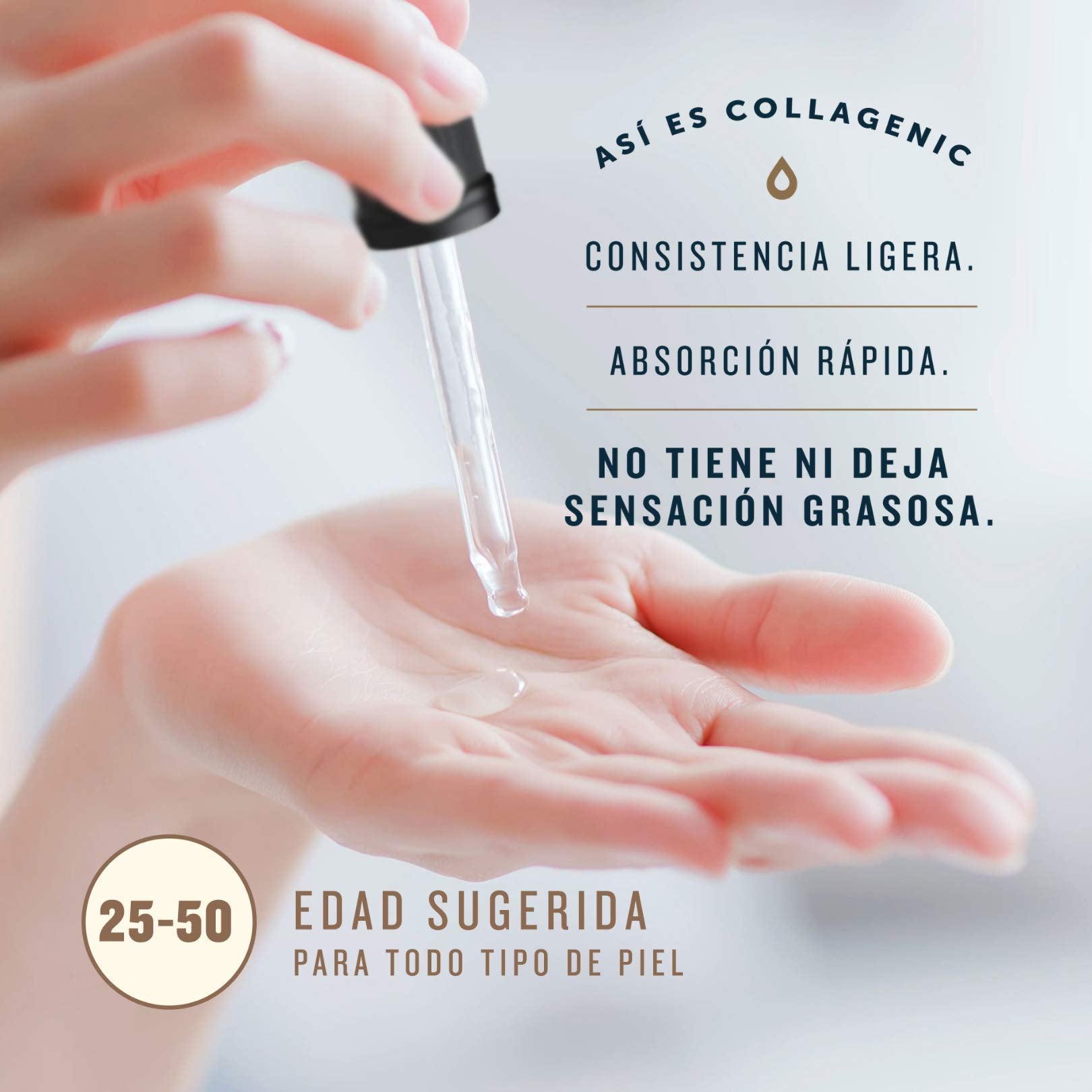 Collagenic | SerumAclarante y Antiedad 4 en 1| Vitamina C y Colágeno Hidrolizado 50 ml | Serum Facial facial| Adicional con Acido Hialurónico, Retinol, Vitamina E y Elastina | 60% más contenido