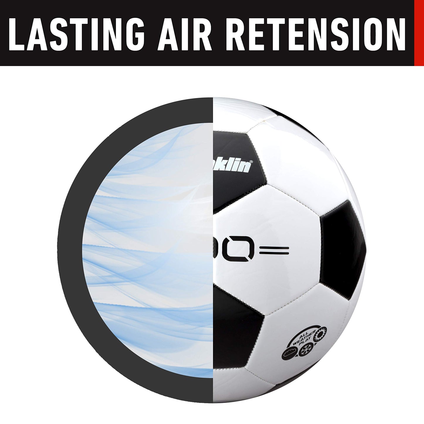 Franklin Sports Competition F-100 Balón de fútbol, Tamaño 3, 12 balones desinflados con Bomba, Blanco, 3