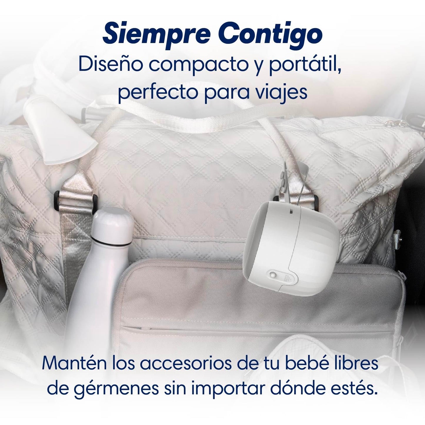 Consi Esterilizador UV Portátil para Accesorios de Bebé (Ideal para Chupones, Mordederas y Juguetes Pequeños) Elimina el 99.9% de Gérmenes en Segundos, Llevalo a Donde Quieras | EUV01