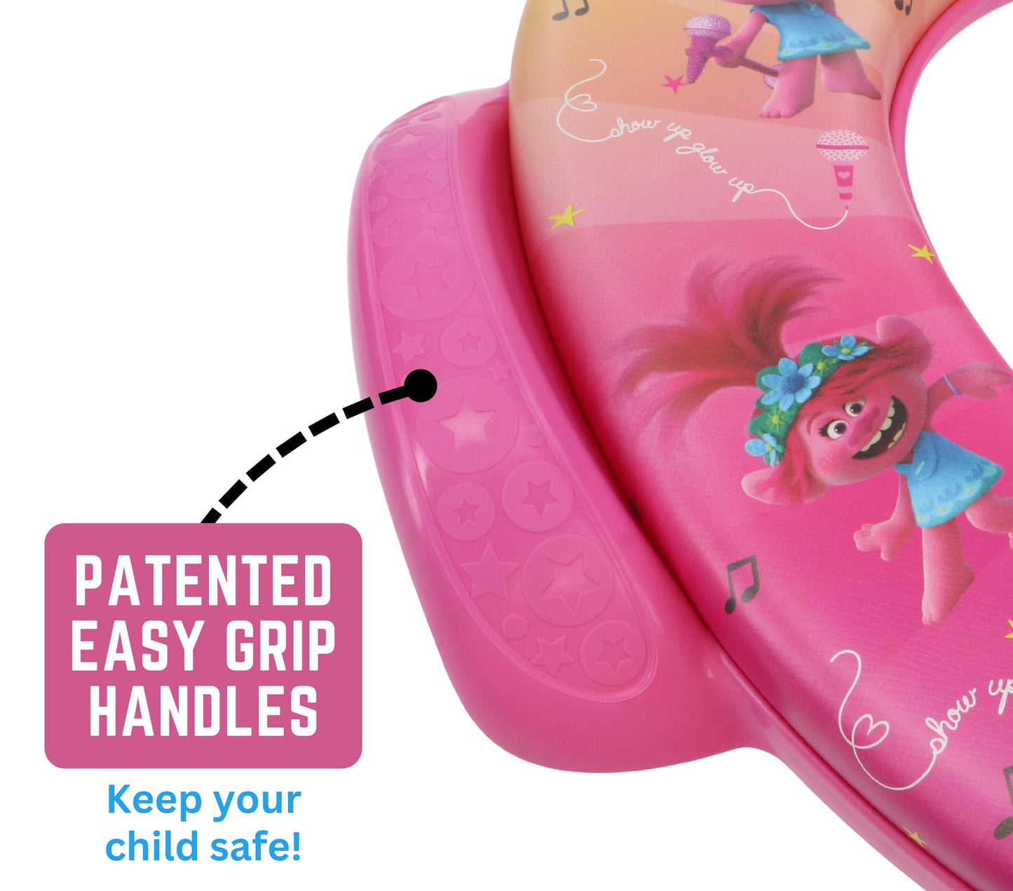 Asiento Blando Universal NBC Trolls en Rosa para Orinal