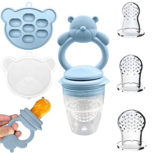 Bandeja Congeladora de Alimentos EHRHDKNS Azul Oso para Bebés Sin BPA