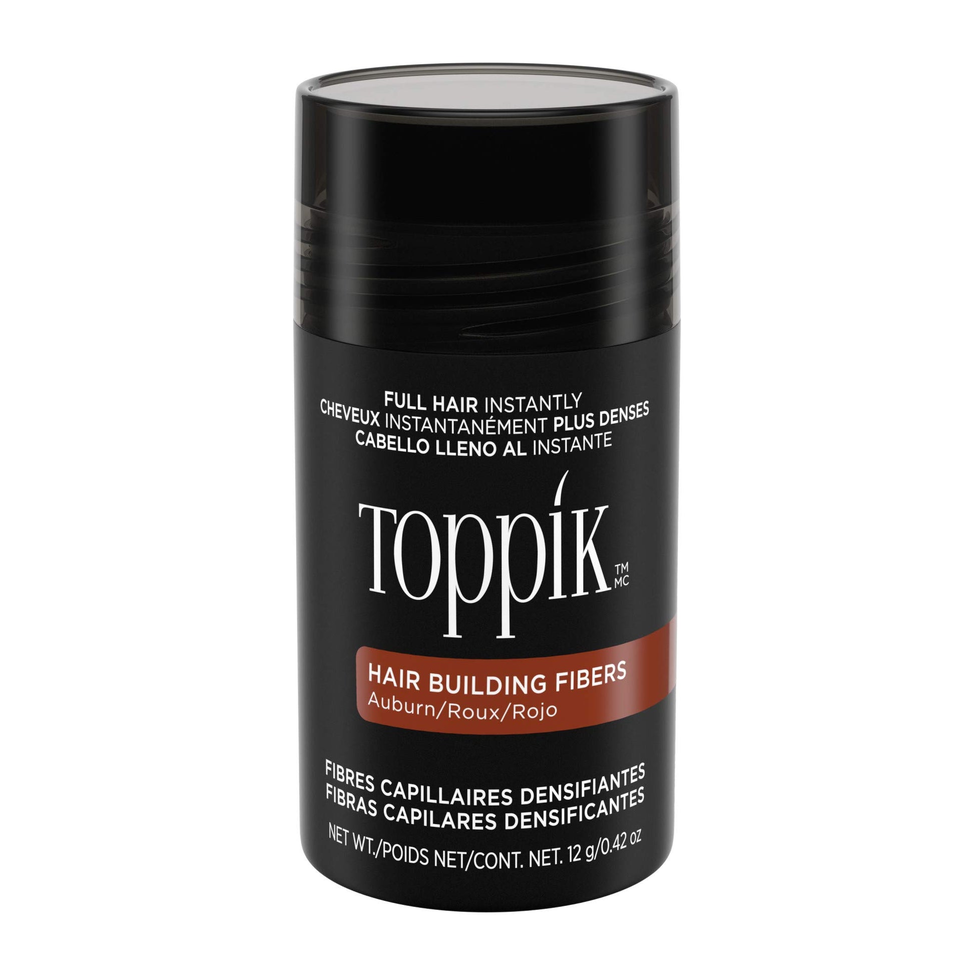 Toppik - Fibras para fortalecer el cabello, castaño rojizo, 0.42 oz.