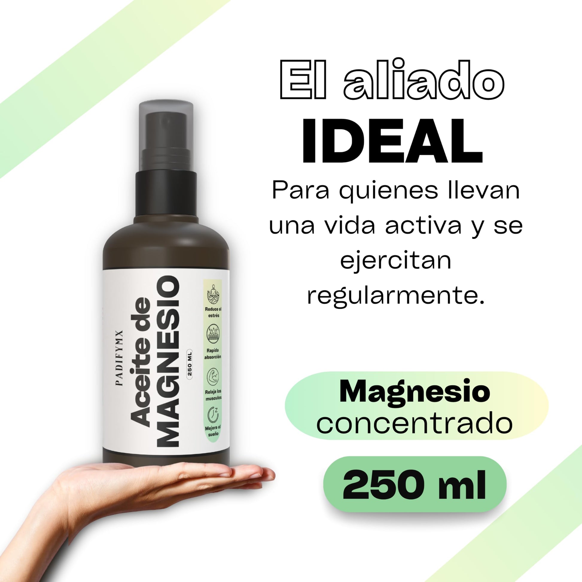 Aceite Orgánico de Magnesio Premium para Alivio Muscular y Estrés - 250ml - Calidad Superior en Productos Naturales.
