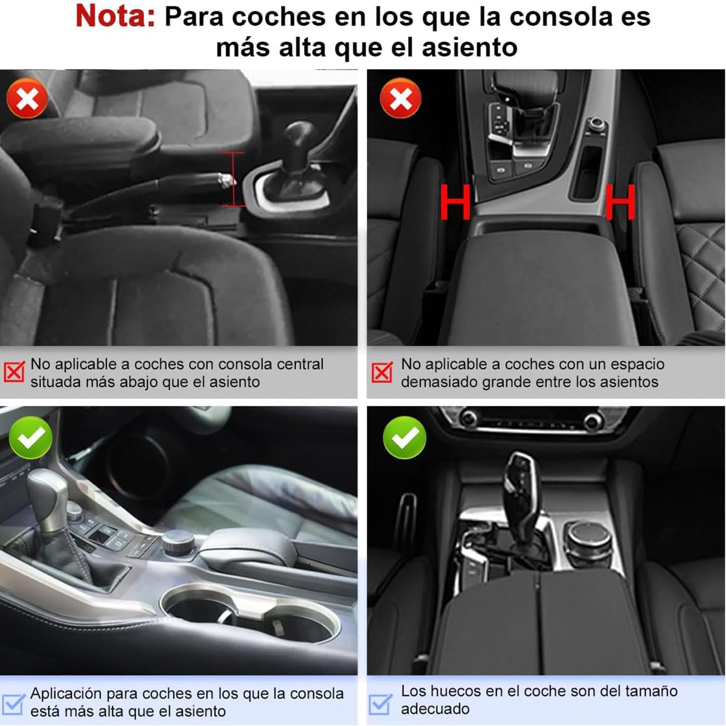 Relleno de Espacio para Asiento de Coche,Asiento Organizador del Coche Con QC3.0 puerto de carga rápida, Equipado con interfaz USB y IOS、Type-C、Android cable de carga,uardar de Teléfonos Llaves etc.