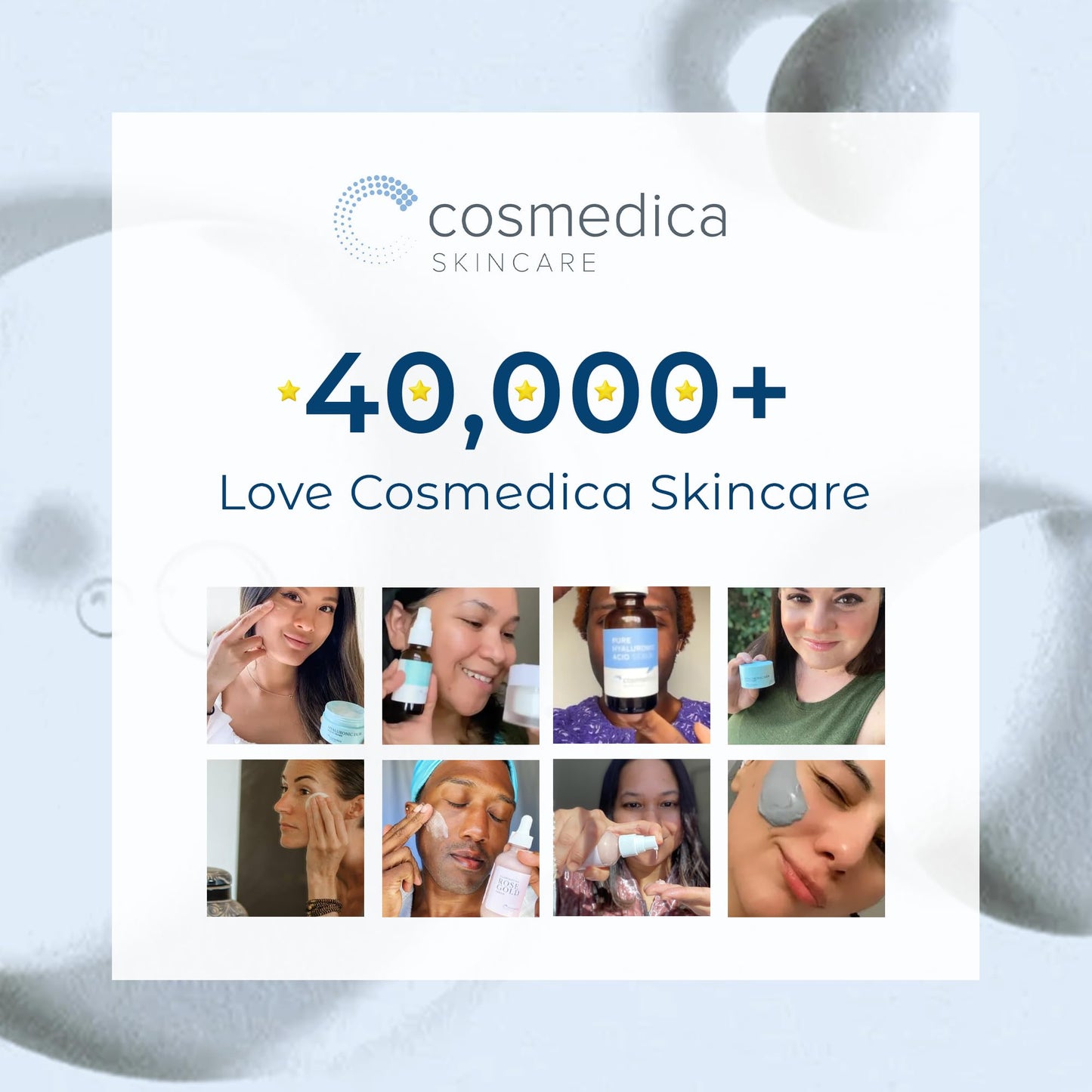 Cosmedica Skincare SUERO PURO DE ACIDO HIALURONICO 2 oz. Retiene su peso hasta 1000 veces en agua. Incrementa los niveles necesarios de humectación en la piel.