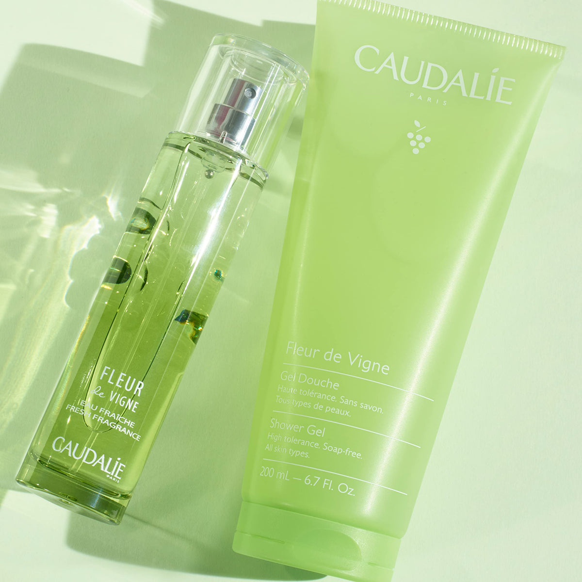 Caudalie Gel de Ducha Hidratante Corporal Fleur de Vigne, Vegano, Sin jabón, Ultrasuave - 200 mL