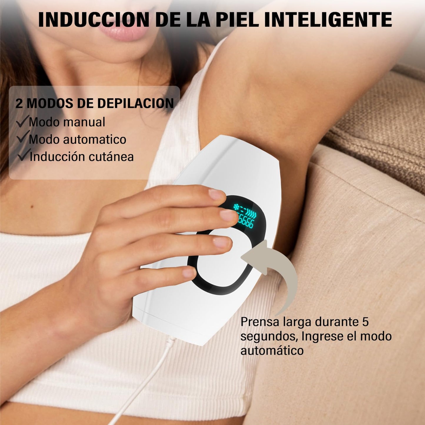 Depiladora IPL MNJKJHL Verde Profesional con 999,999 Destellos para Mujer