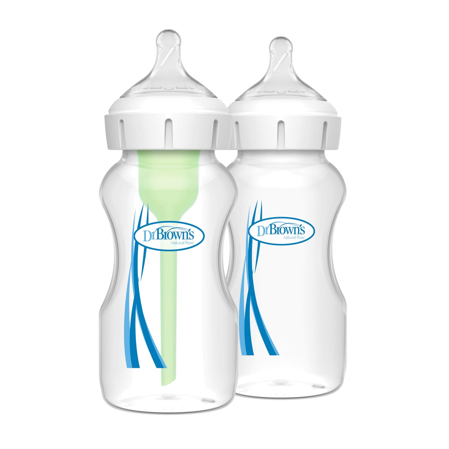 Dr. Brown's Natural Flow Options+Kit de ventilación de repuesto, cuello ancho, 2 unidades (paquete de 1) (se adapta a opciones + botellas de 9 oz/270 ml)
