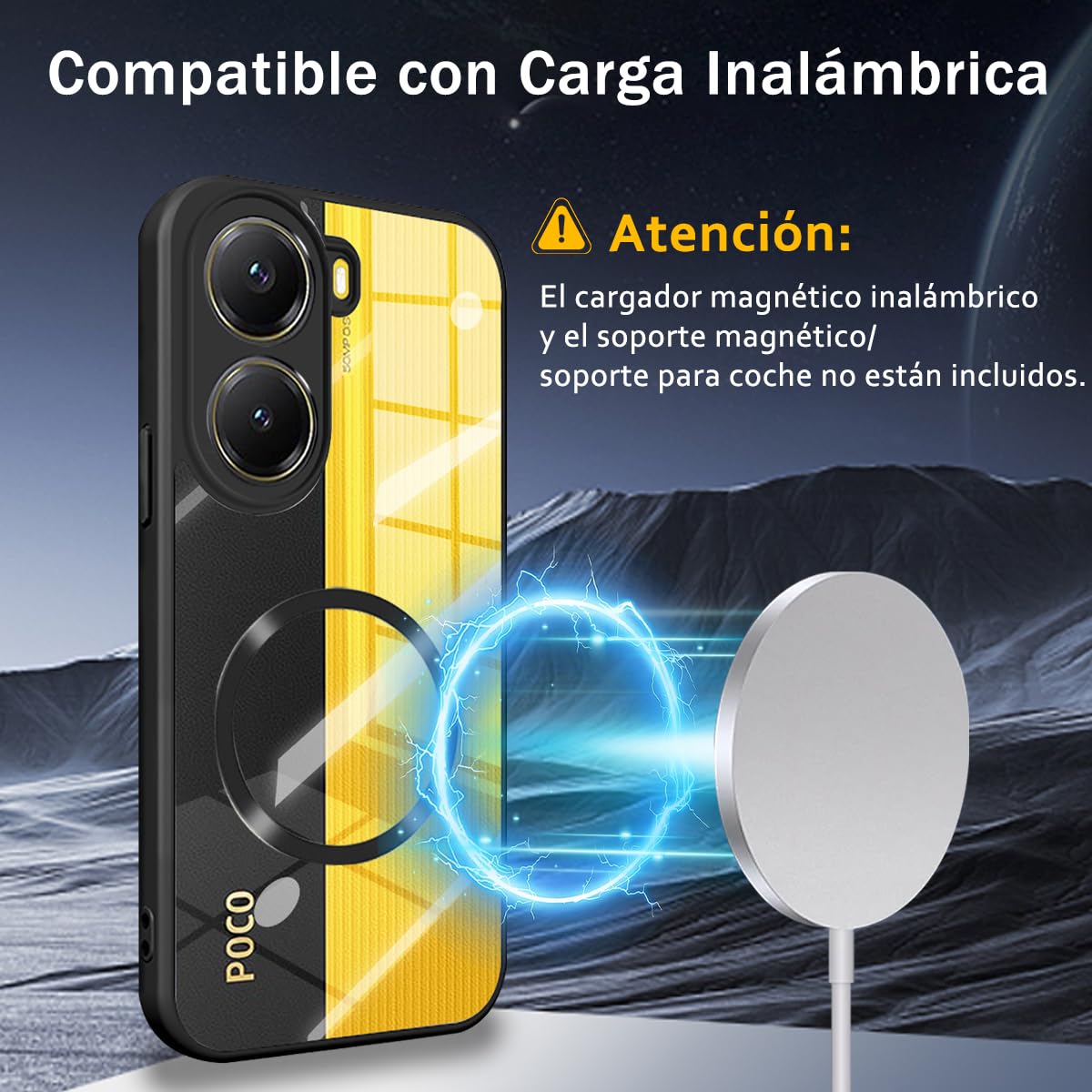 DABUNA YC Funda para Xiaomi Poco X7 Pro 5G Case, Protectora de Cámara Anticaída Ultra Delgada Cover, Anti-Amarillo Transparente Carcasa