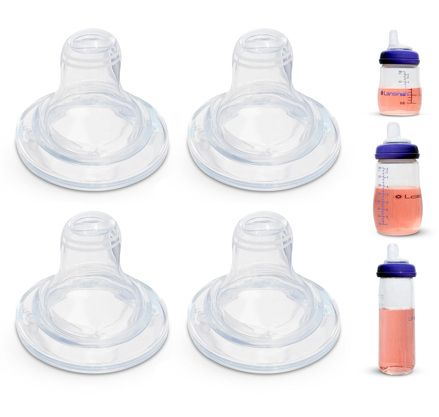 Pezones Sippy Spout Philips Avent Transparente de Silicona Grado Alimenticio Anticólicos para Bebés