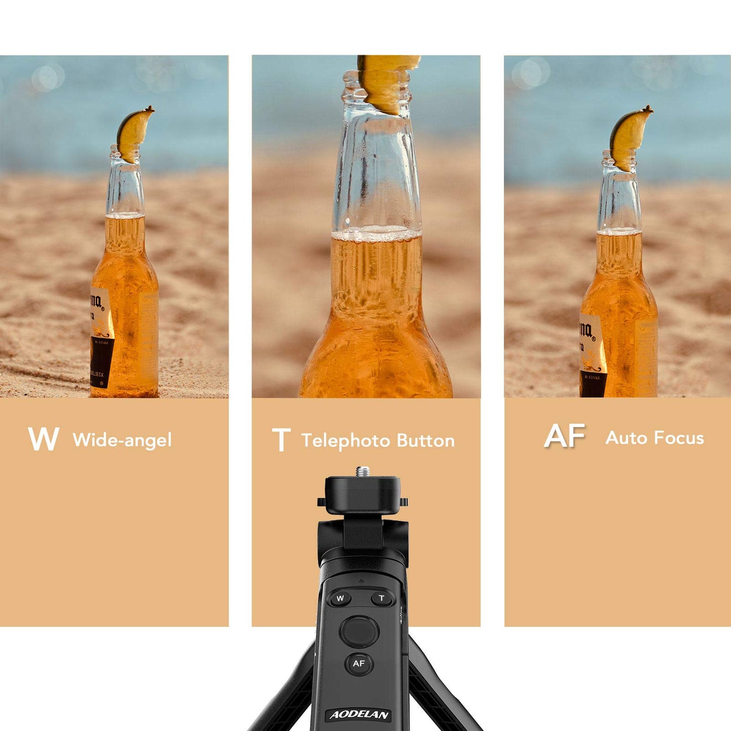 AODELAN - Agarre de disparo para cámara, mini trípode con obturador remoto inalámbrico BR-E1B para cámaras Canon EOS R3 R RP R5 R6 90D M50 SL2 PowerShot SX70 HS, reemplaza a Canon HG-100TBR